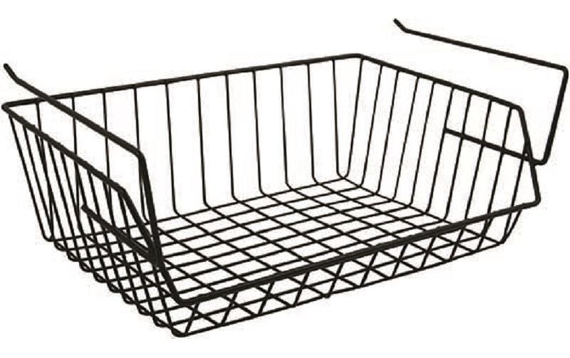 MSV Aufbewahrungskorb – Metall – Schwarz – 400 × 270 × 175 mm