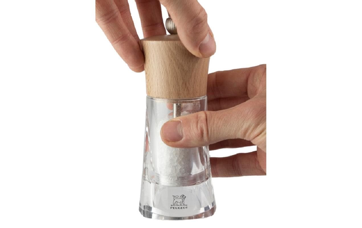 Peugeot Salz-/Pfeffermühle 14 cm, Acryl/Holz, Hellbraun