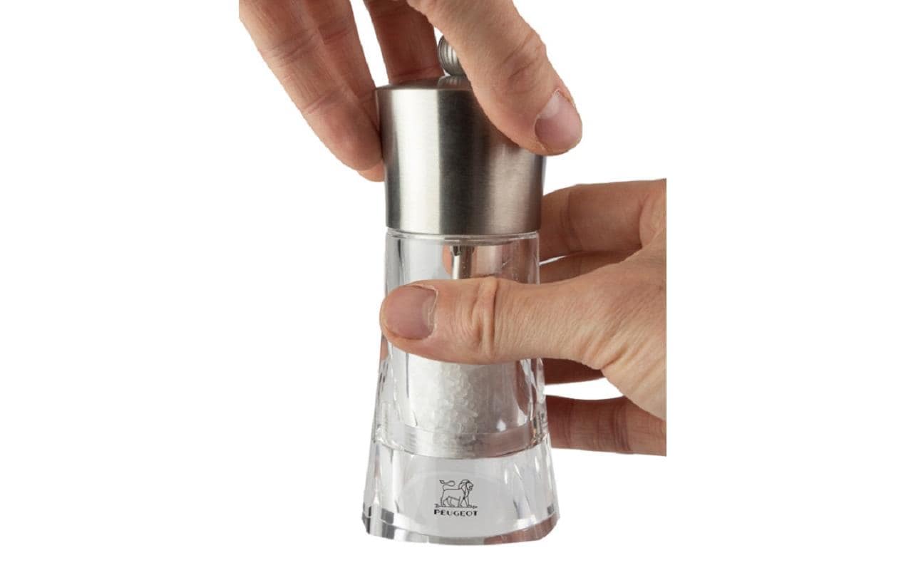 Peugeot Ouessant – Salz-/Pfeffermühle 14 cm, Acryl/Edelstahl, transparent