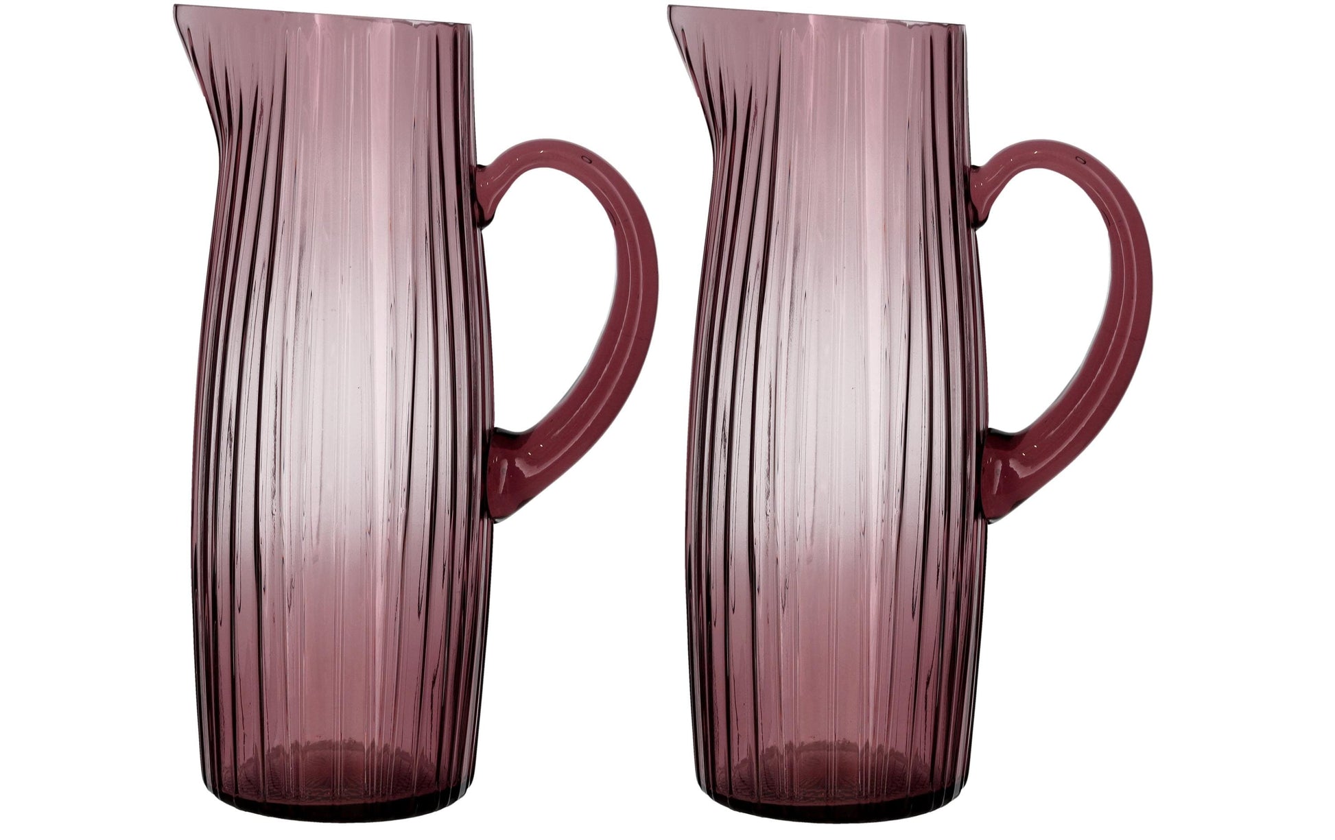 BITZ Karaffe – 1,2 l, Ø 9,6 cm, H 25,0 cm, Glas, Rosa, spülmaschinenfest, mikrowellengeeignet
