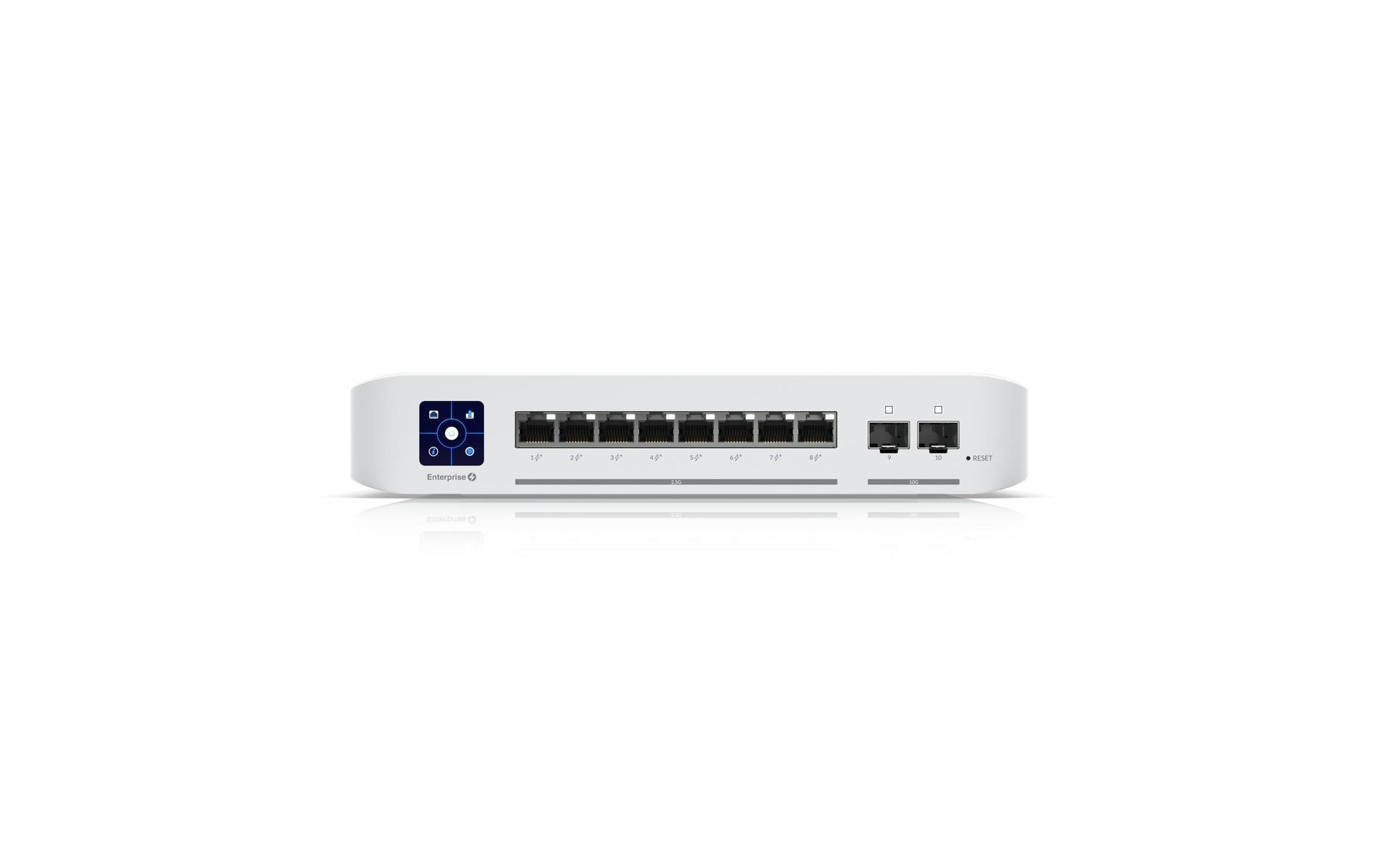 Ubiquiti UniFi Enterprise 8 PoE – Managed Switch – 8×2.5G, 2×SFP+, L3, PoE+ 120 W, 19" Rack