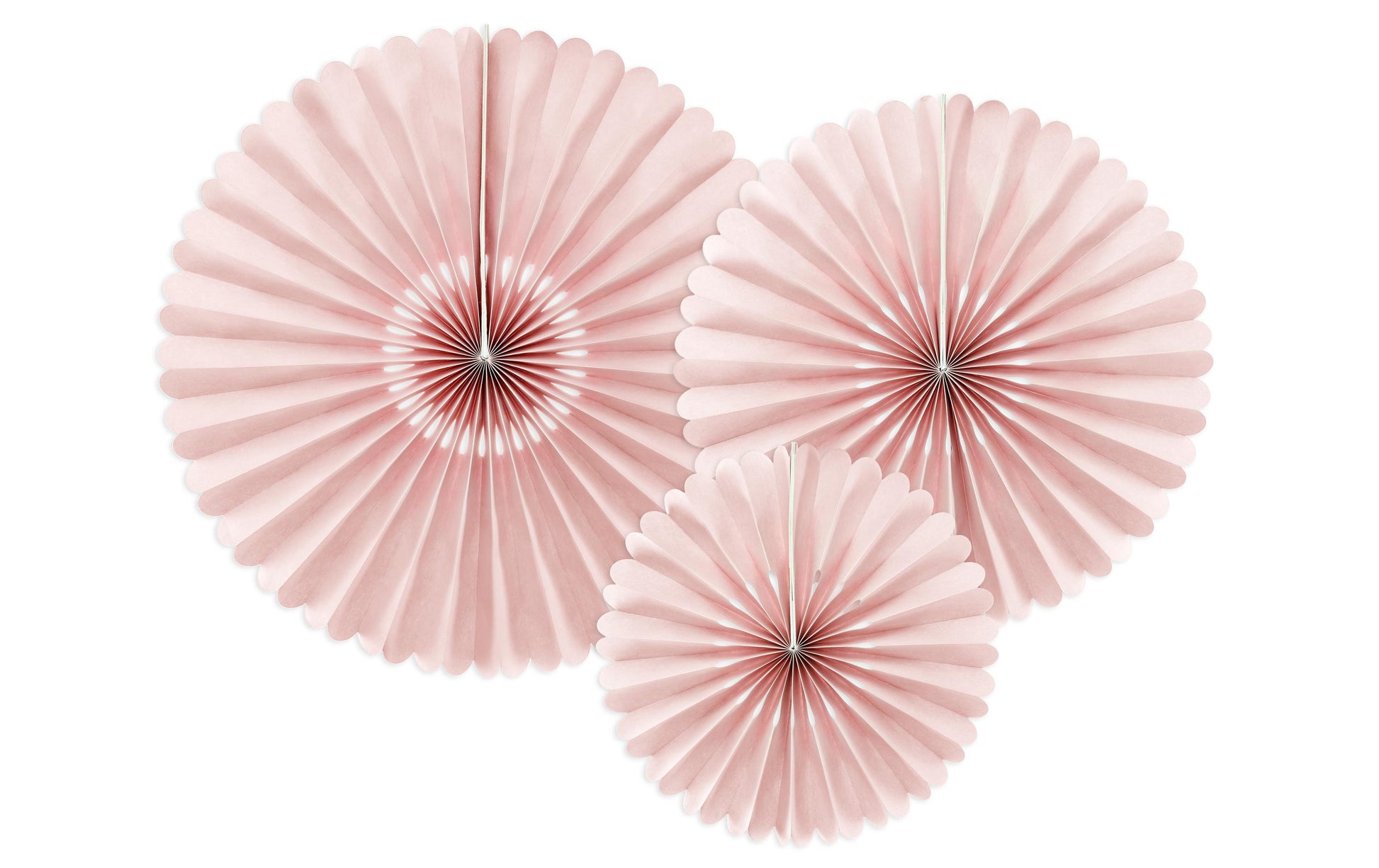 PartyDeco Rosetten – Rosa – 43 × 43 cm – 3 Stk