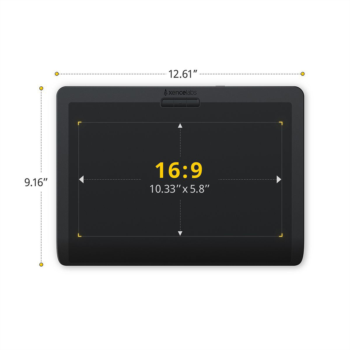 Xencelabs Grafiktablett M – Stifttablet – 262,4 × 147,4 mm – kabellos – Schwarz