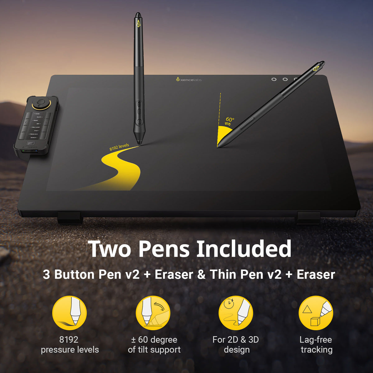 Xencelabs Pen Display 24 (XMPD24US) – Stift-Display – 24,0" – Schwarz