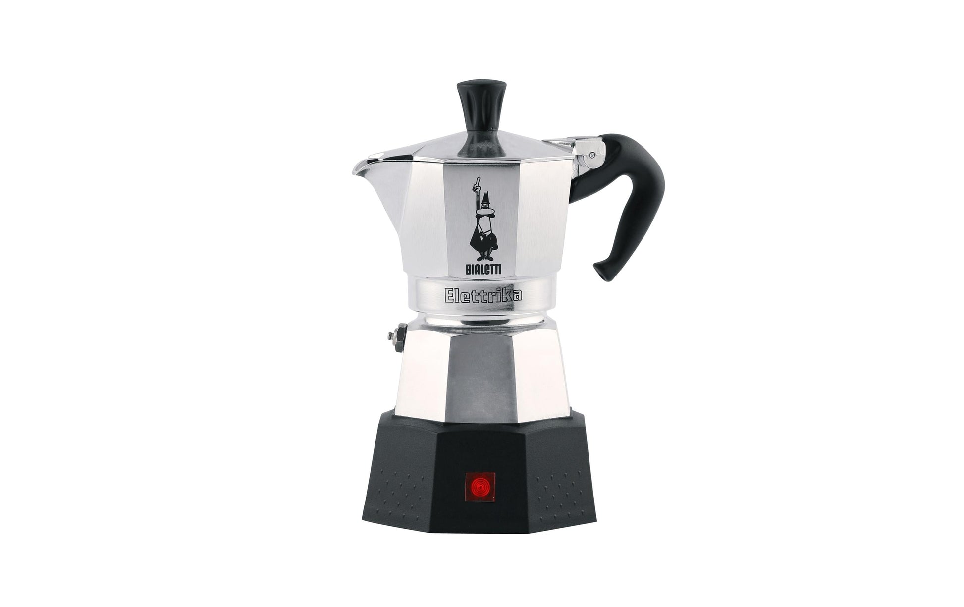 Bialetti Elettrika Espressomaschine (Siebträger) – 0,1 l, Aluminium/Schwarz, 12×19×13 cm