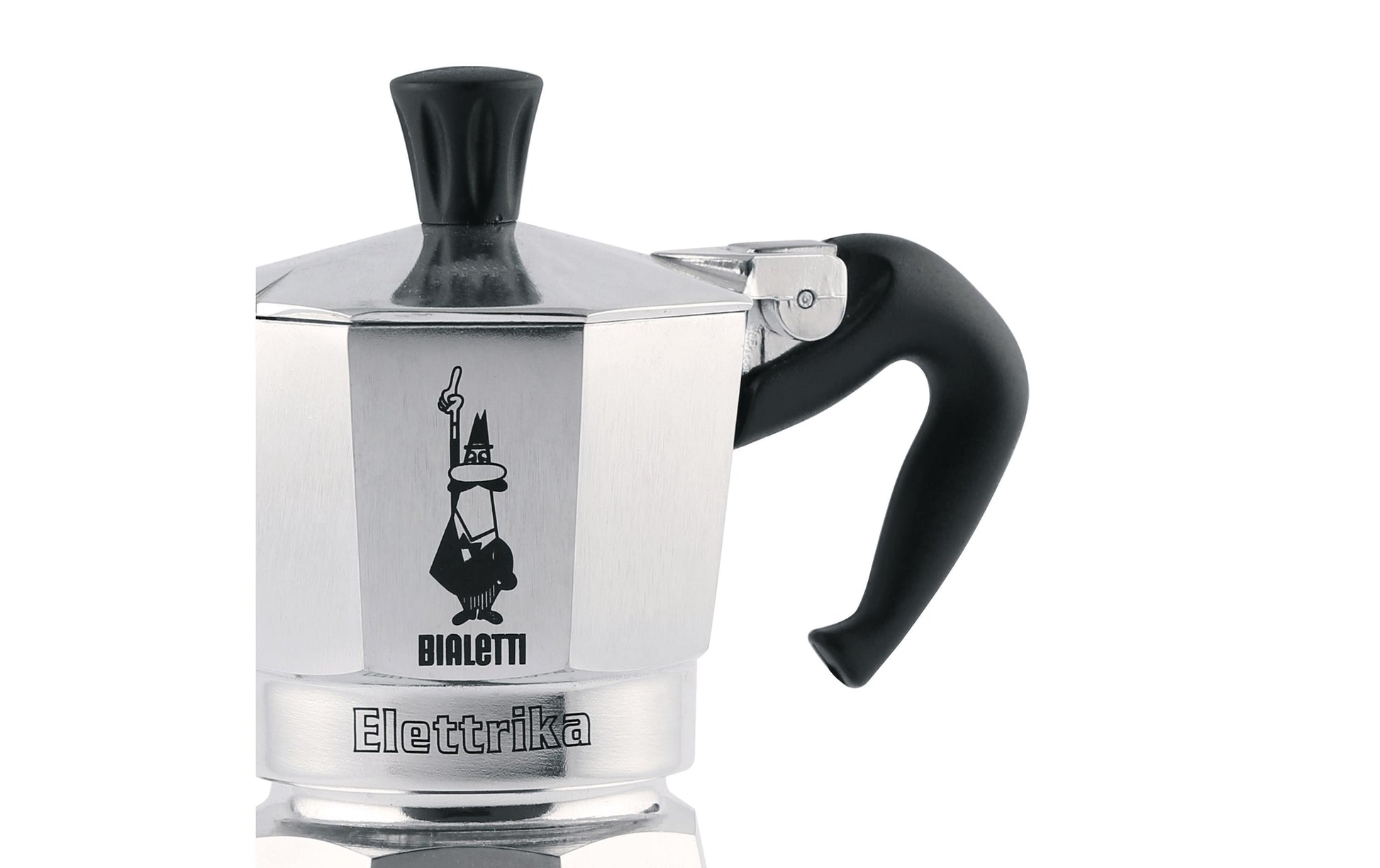 Bialetti Elettrika Espressomaschine (Siebträger) – 0,1 l, Aluminium/Schwarz, 12×19×13 cm