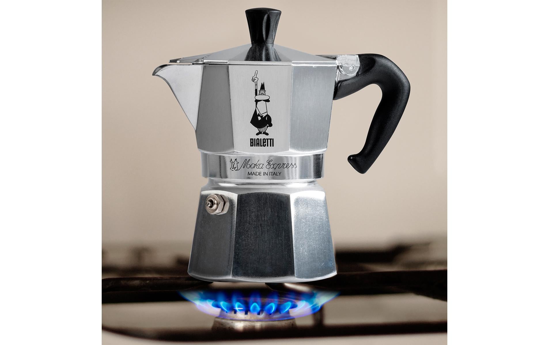 Bialetti Moka Express French Press / Kaffeebereiter – 0,3 l, 6 Tassen, Aluminium