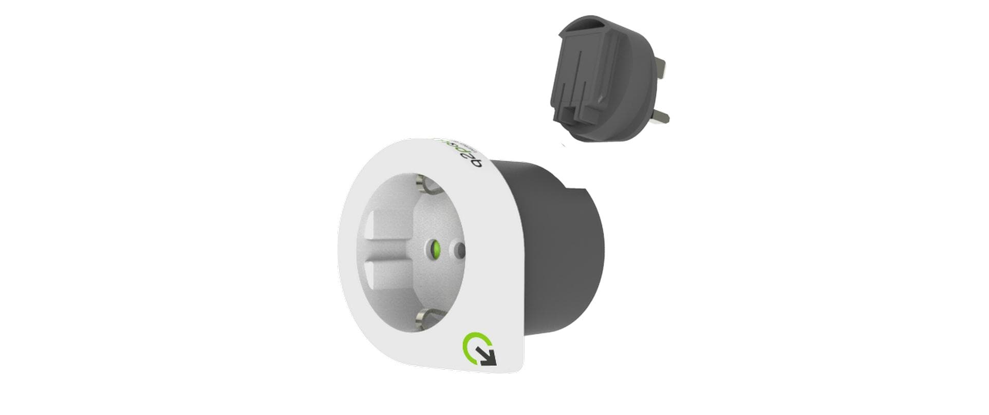 Q2power Qplux 3 in 1 Reiseadapter – USA zu Europa, 3-polig, ohne USB-Ladeanschluss, für Geräte mit US-Stecker