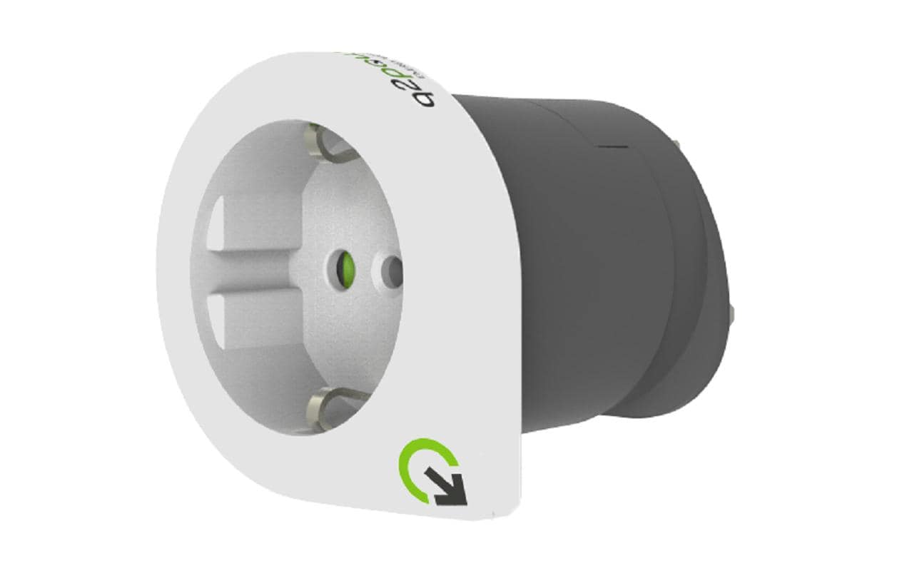 Q2power Qplux 3 in 1 Reiseadapter – USA zu Europa, 3-polig, ohne USB-Ladeanschluss, für Geräte mit US-Stecker