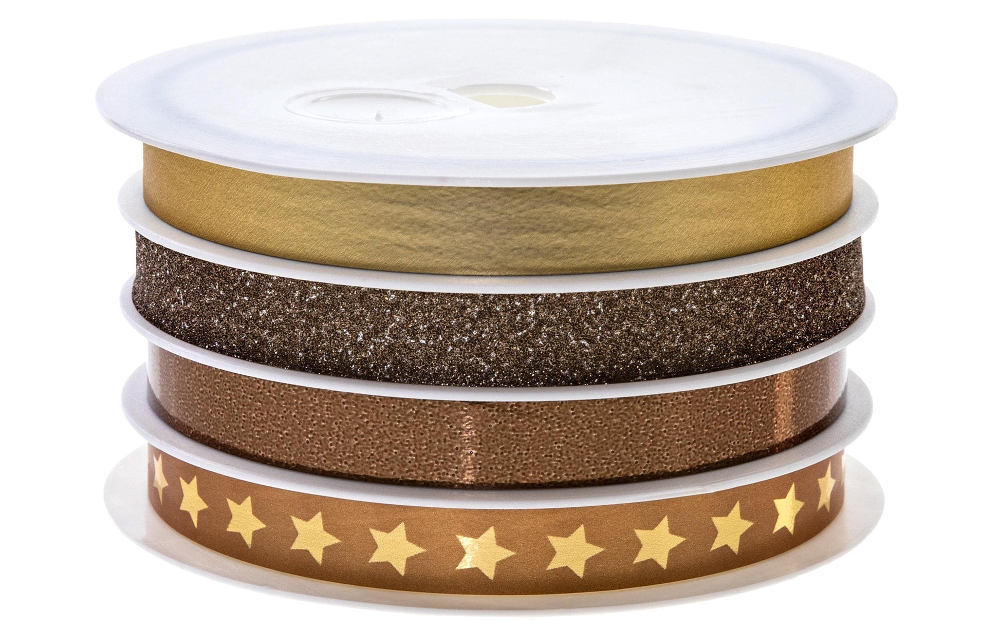 Pattberg Geschenkband Glitter Star Polyester – 10 mm × 20 m – glänzend – 1 Stk.