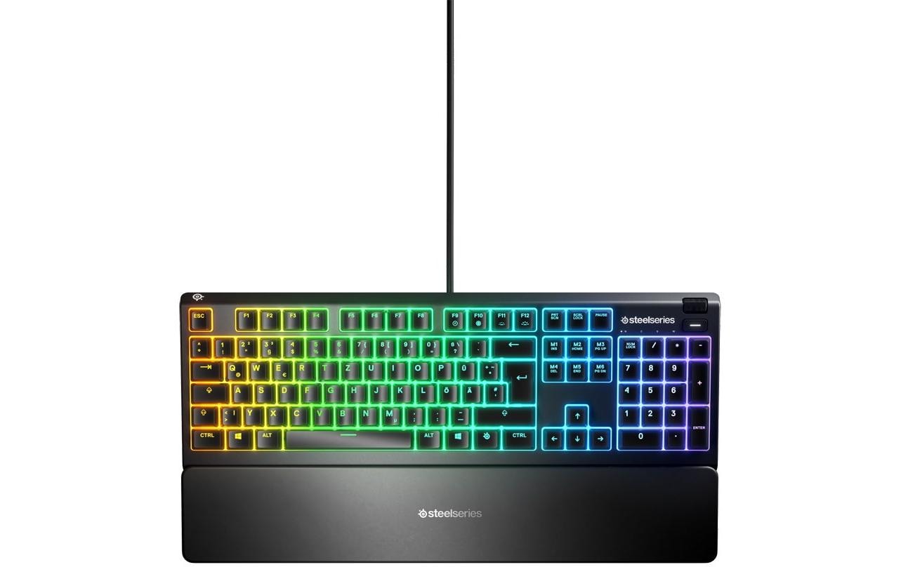 SteelSeries Apex 3 – Tastatur, kabelgebunden (USB-A), DE-Layout (DE) – für Windows & macOS