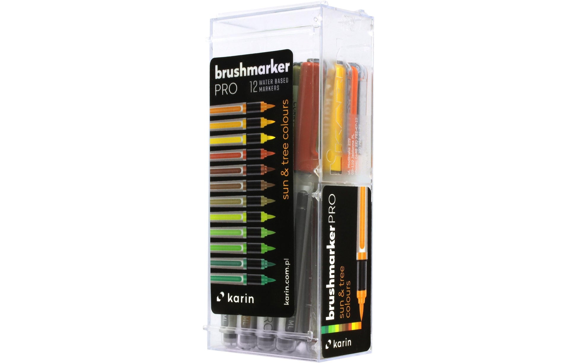 karin Brush Marker PRO 27C3 Marker – Pinselspitze, 12 Farben, 12er Set