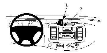 Brodit Montagehalterung für Nissan Primastar 02–10, Opel Vivaro 02–10, Renault Trafic 02–10, schwarz