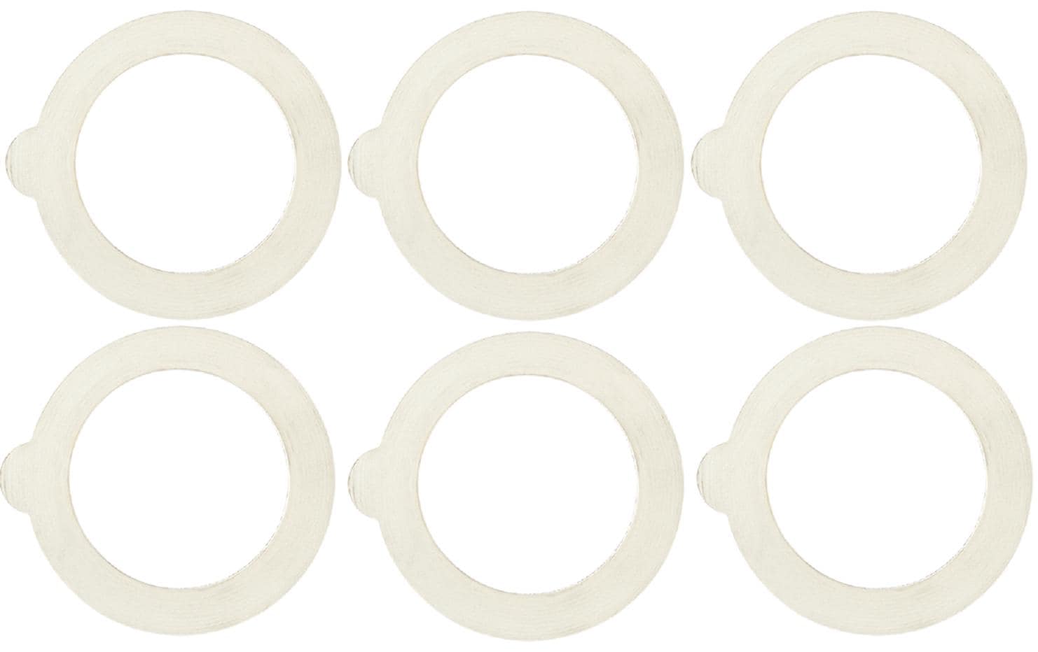 Bormioli Rocco – Ersatzgummiring 6 Stk., Ø 9 cm, Naturkautschuk, Weiss