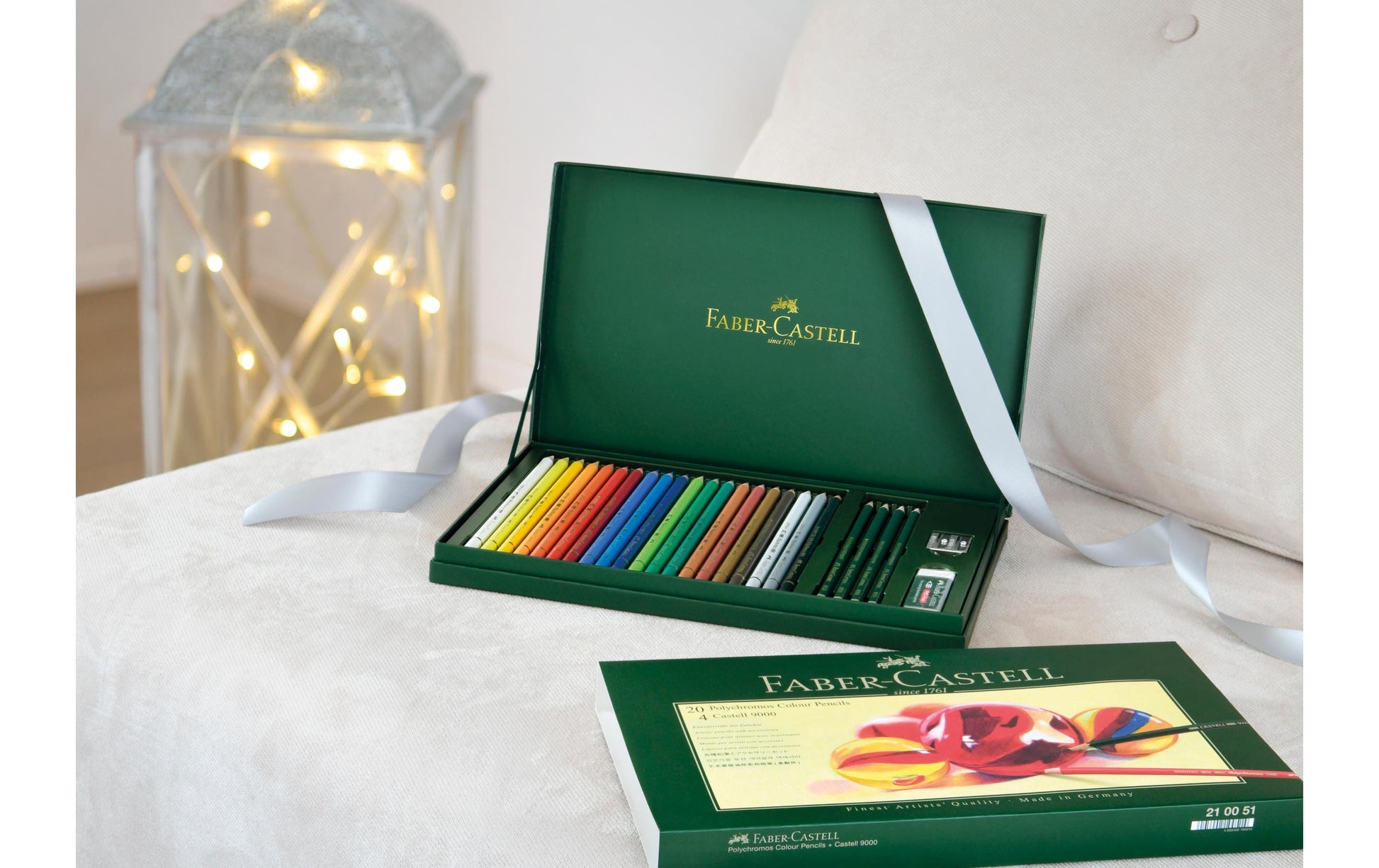 Faber-Castell Polychromos Buntstifte, Mehrfarbig, 26er-Set – Wasserfest, mit Spitzer und Radiergummi, Ø 3,8 mm