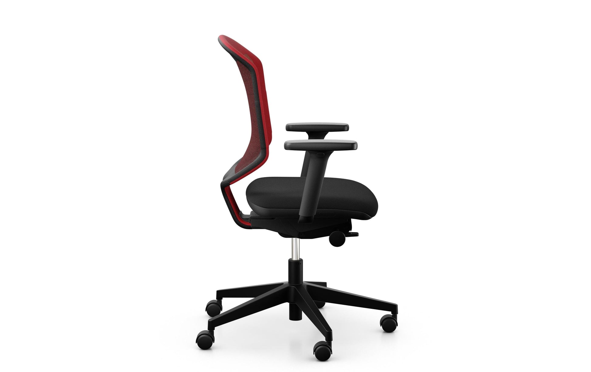 Giroflex Konferenzstuhl Chair2Go 434 – 50 × 43 × 96 cm, 120 kg, schwarz/rot