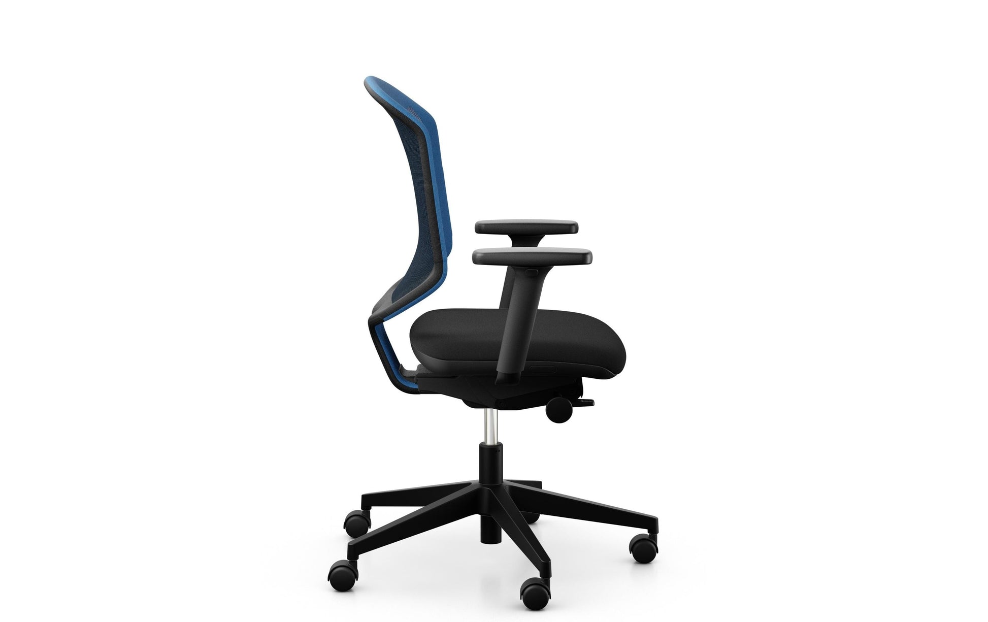 Giroflex Bürostuhl Chair2Go 434 – 50 × 43 × 96 cm, 120 kg, schwarz/blau
