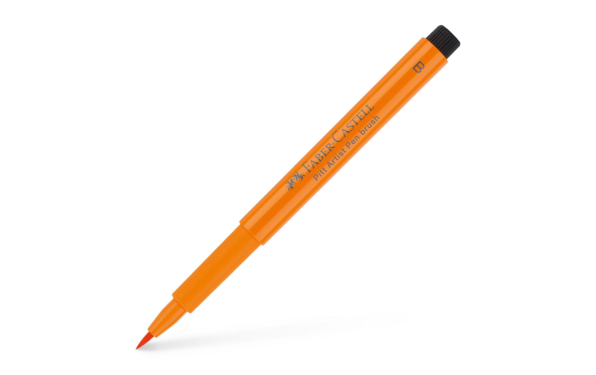Faber-Castell Pitt Artist Pen Pinselstift – Pinselspitze, 2,5 mm, pigmentiert, wasserfest, Lasurorange
