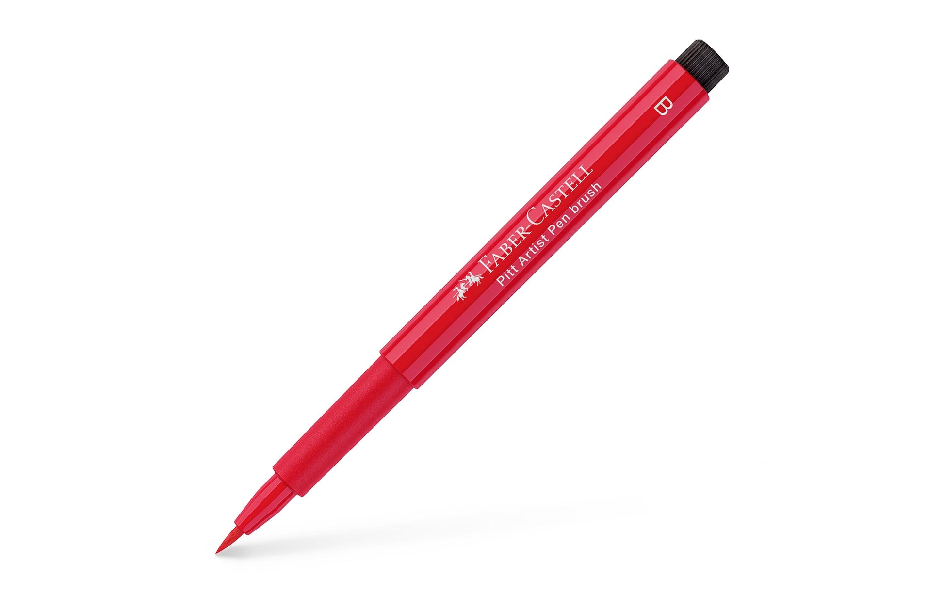 Faber-Castell Pitt Artist Pen Brush Pinselstift – 2,5 mm, pigmentiert, wasserfest, helles Geraniumrot