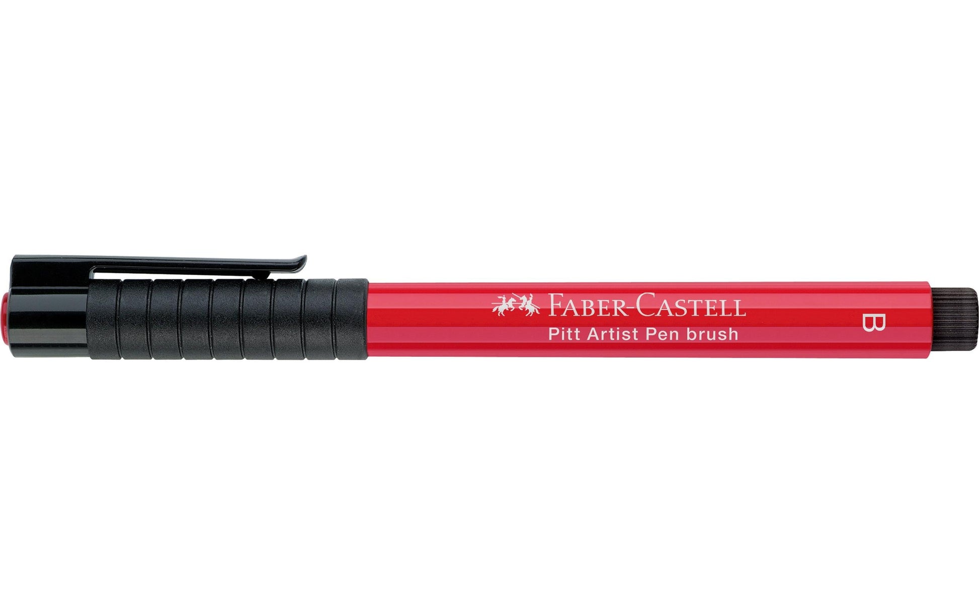 Faber-Castell Pitt Artist Pen Brush Pinselstift – 2,5 mm, pigmentiert, wasserfest, helles Geraniumrot