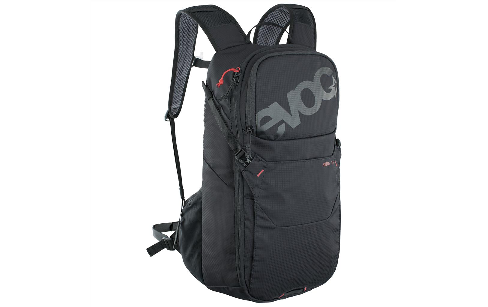 EVOC Sportrucksack Ride – 16 l, mit Helmfixierung, Nylon – Schwarz, 240 × 490 × 140 mm