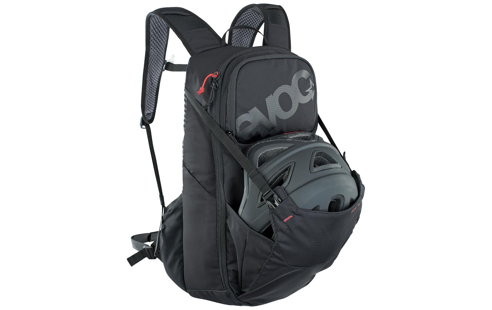 EVOC Sportrucksack Ride – 16 l, mit Helmfixierung, Nylon – Schwarz, 240 × 490 × 140 mm