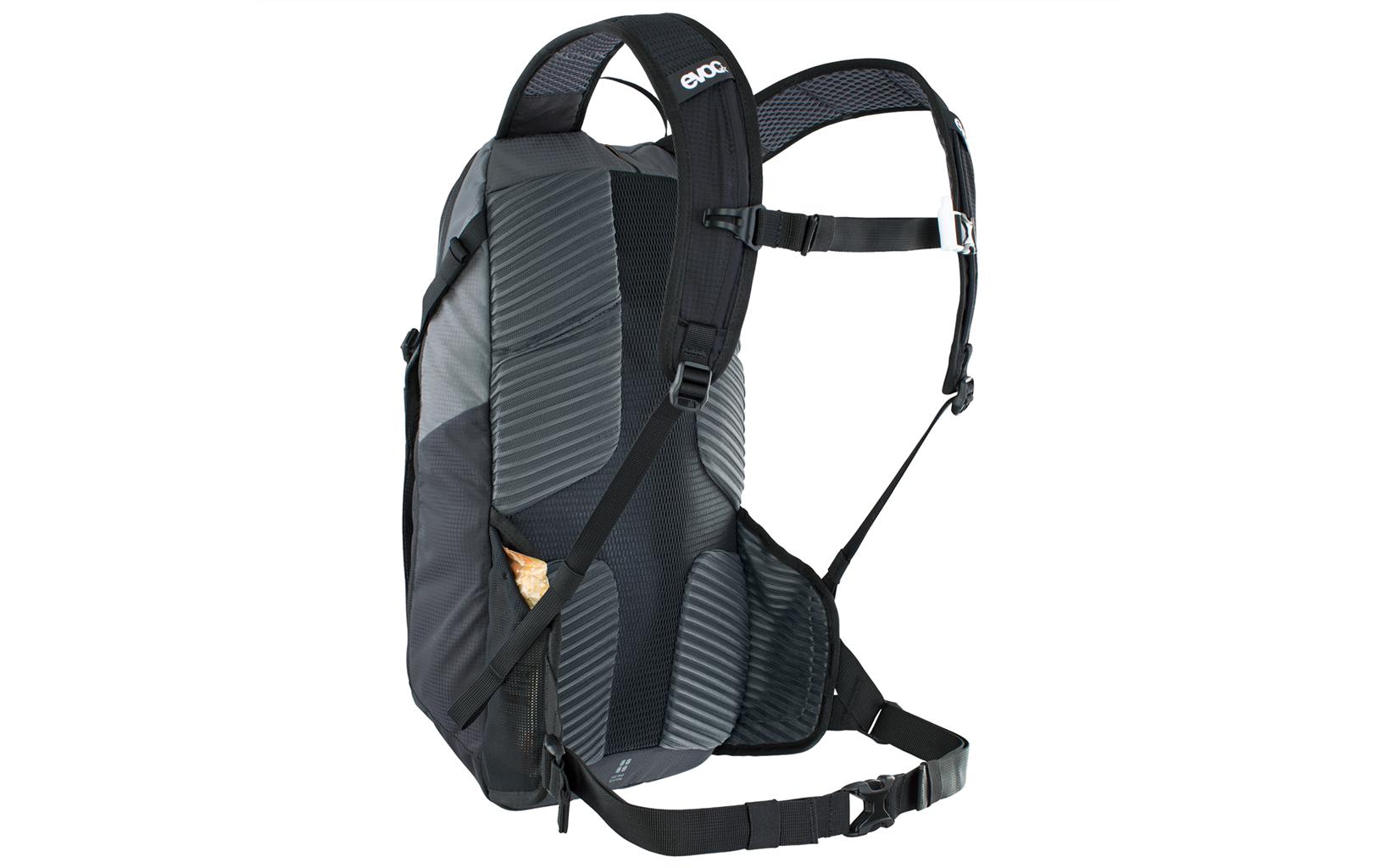 EVOC Sportrucksack Ride – 12 l, mit Trinksystem, Nylon – Schwarz/Grau, 240 × 470 × 100 mm