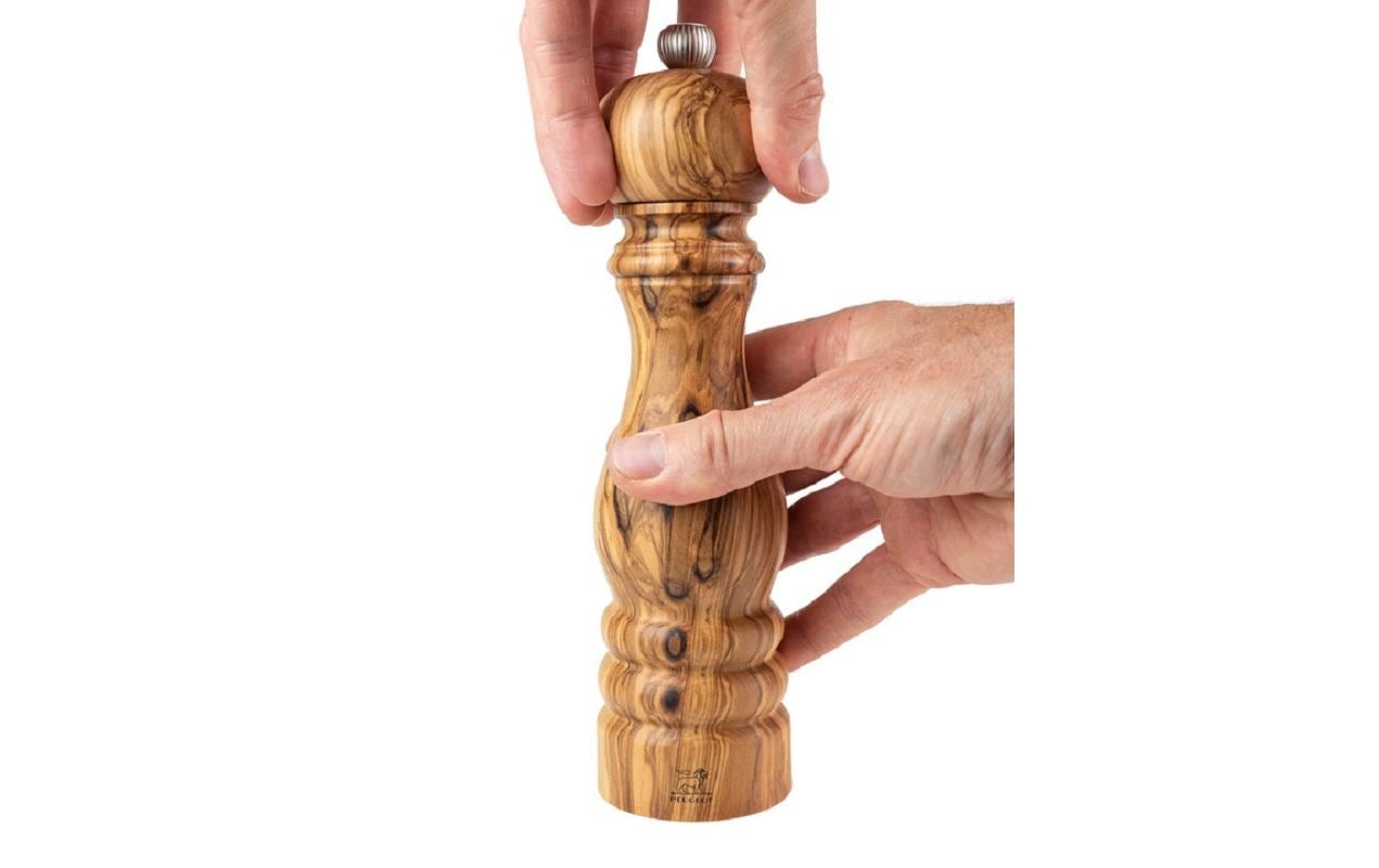 Peugeot Pfeffermühle Paris – einstellbares Stahlmahlwerk – Holz (Olivenholz) – 22 cm