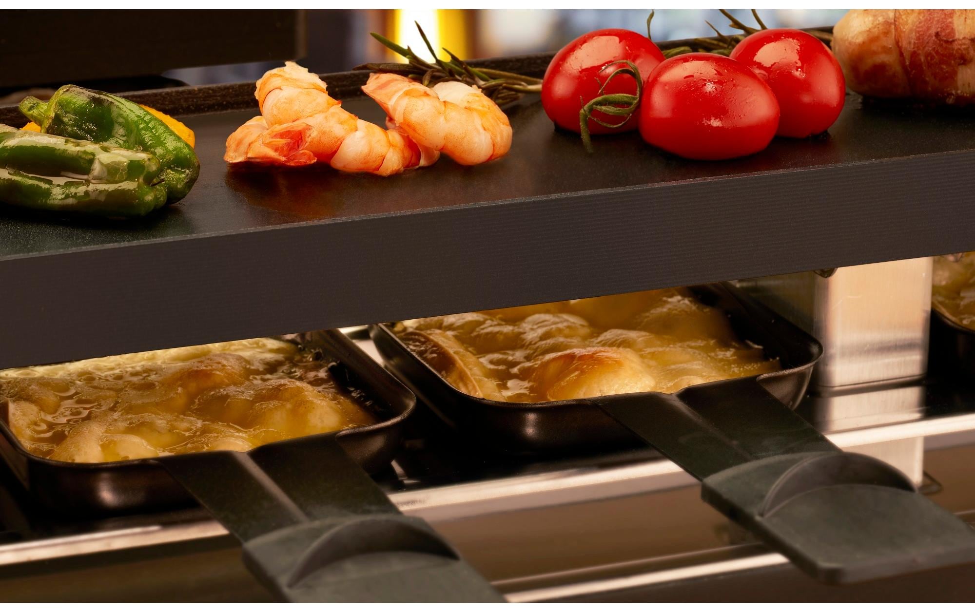 Trisa Raclette Style Connect – 8 Personen, Aluguss-Grillplatte, 1800 W – Schwarz