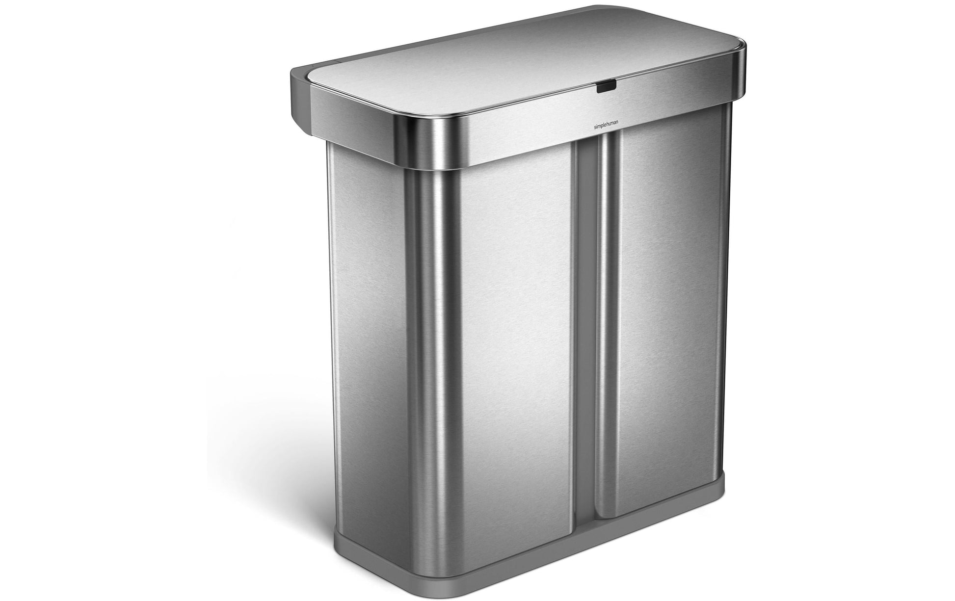 Simplehuman – Systempapierkorb – 25 l – Edelstahl, 2 Behälter