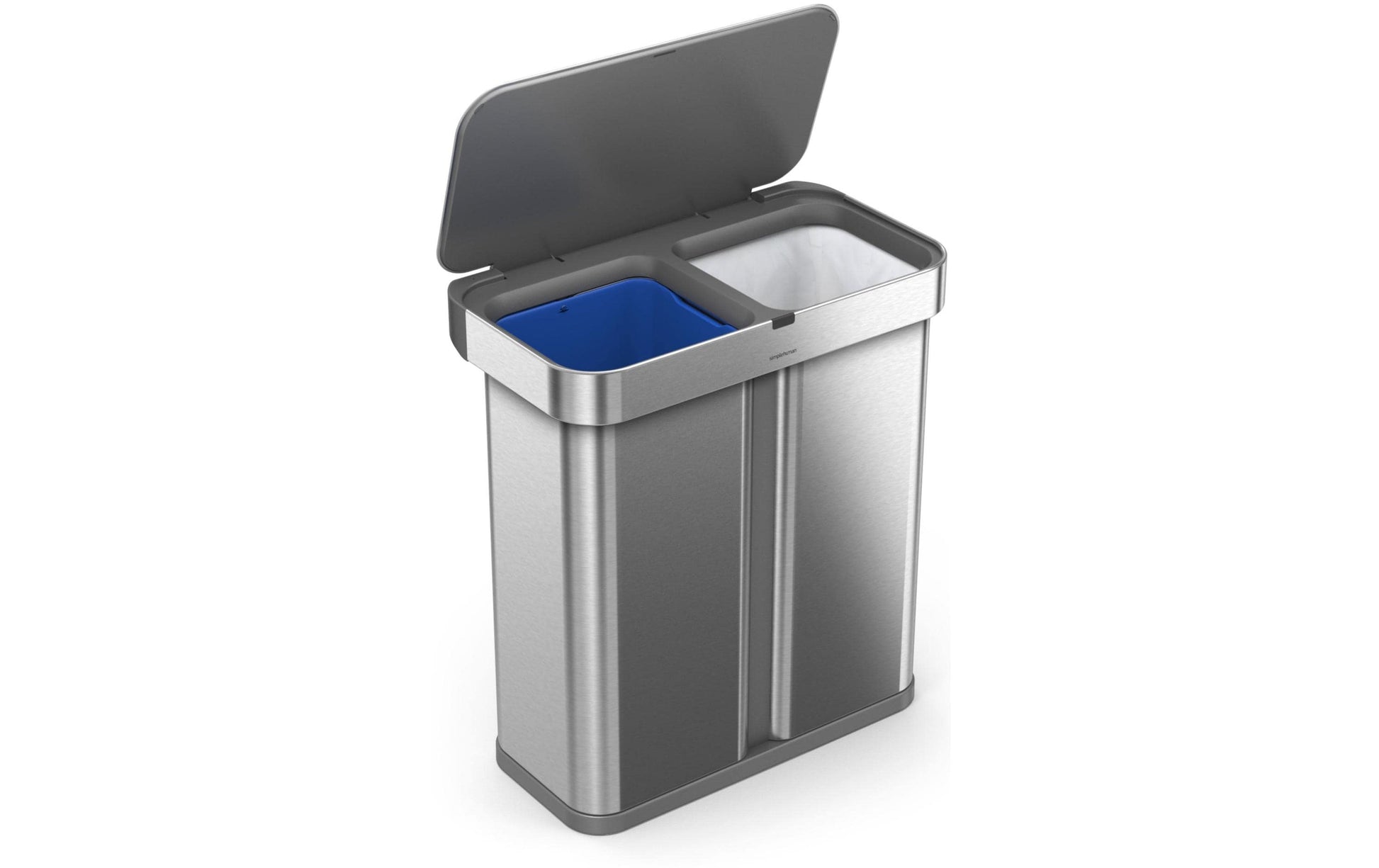 Simplehuman – Systempapierkorb – 25 l – Edelstahl, 2 Behälter