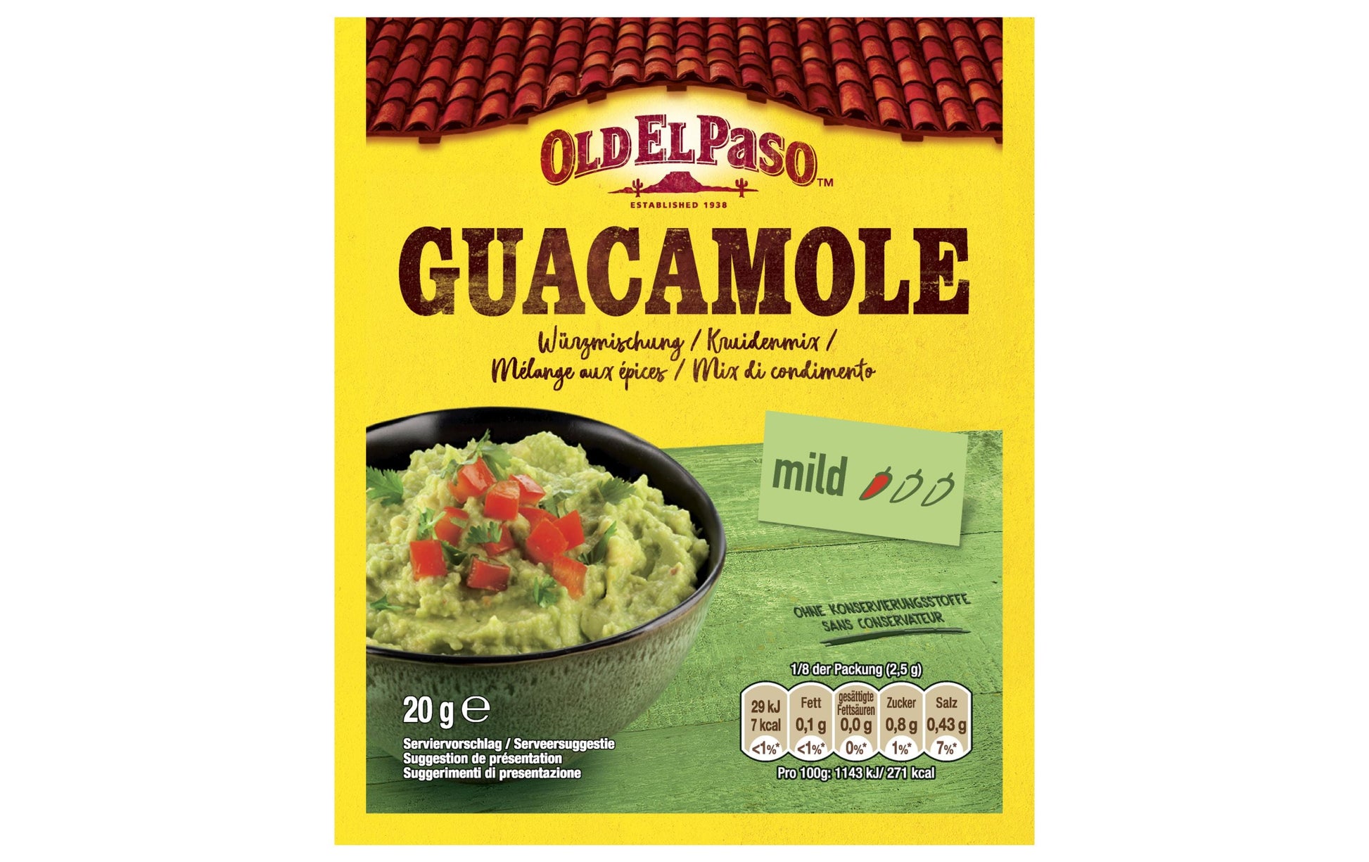 Old El Paso Gewürzmischung Guacamole, vegetarisch – 20 g