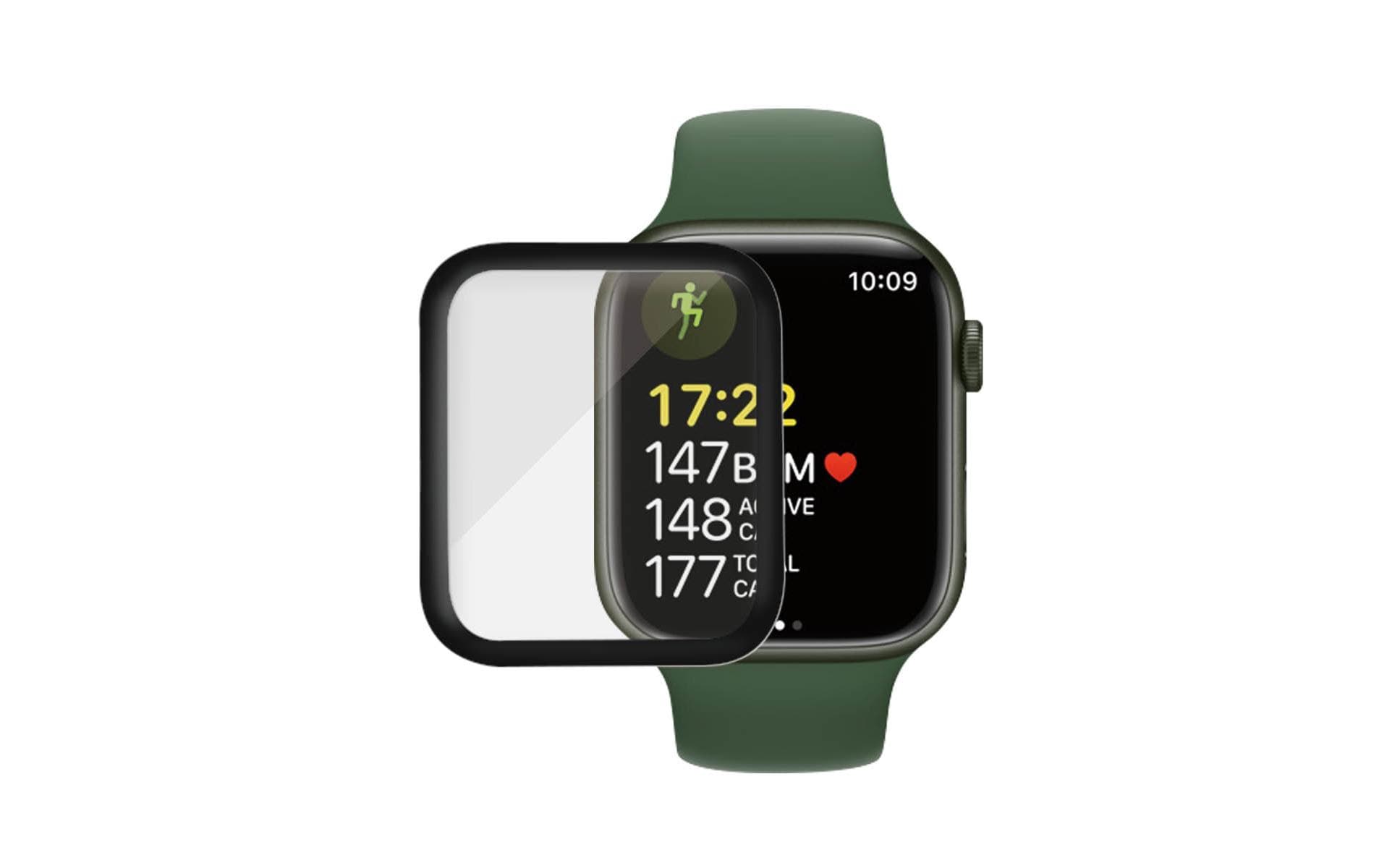 PanzerGlass Displayschutz für Apple Watch Series 7, Series 8 und Series 9 41 mm – Gehärtetes Glas, Transparent