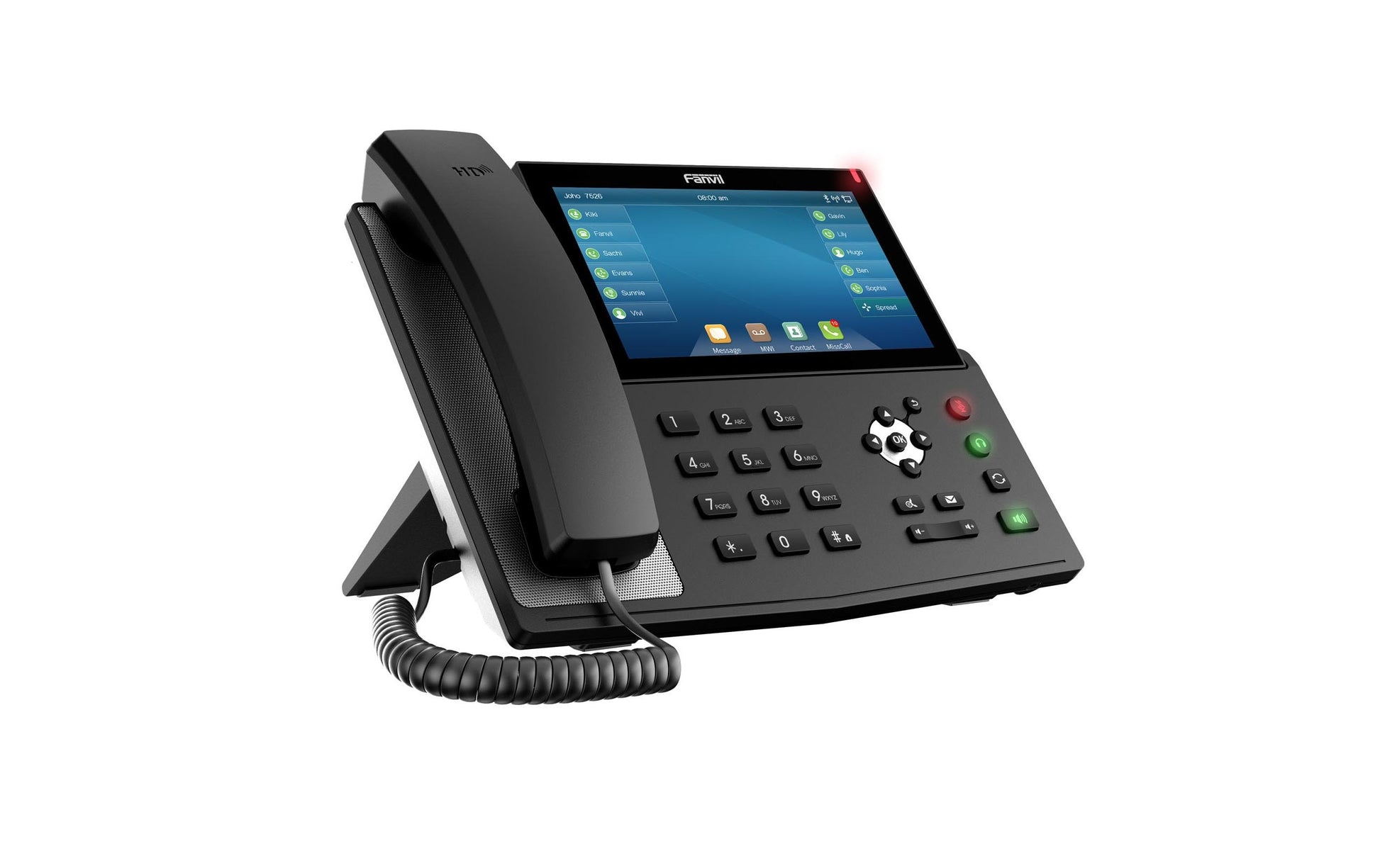 Fanvil X7 V2 – SIP-Tischtelefon, 7" Display, 20 SIP-Konten, PoE