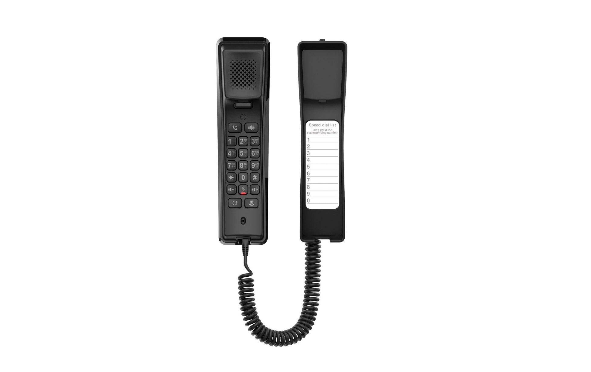 Fanvil H2U – IP-Telefon, 2 SIP-Konten, Fast Ethernet, PoE, für Yeastar, Schwarz