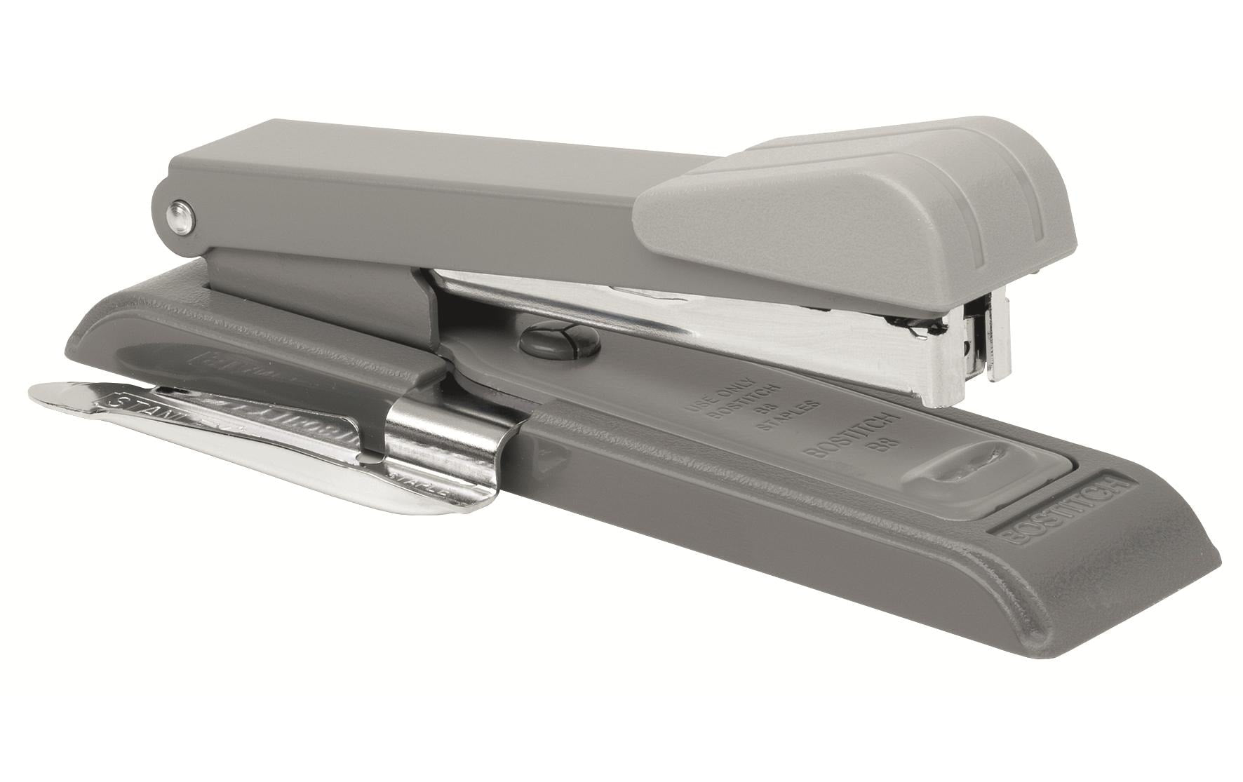 Bostitch B8 Hefter, 26 Blatt, Klammernentferner, Oberlade-Mechanik, Einlegetiefe 65 mm, Grau