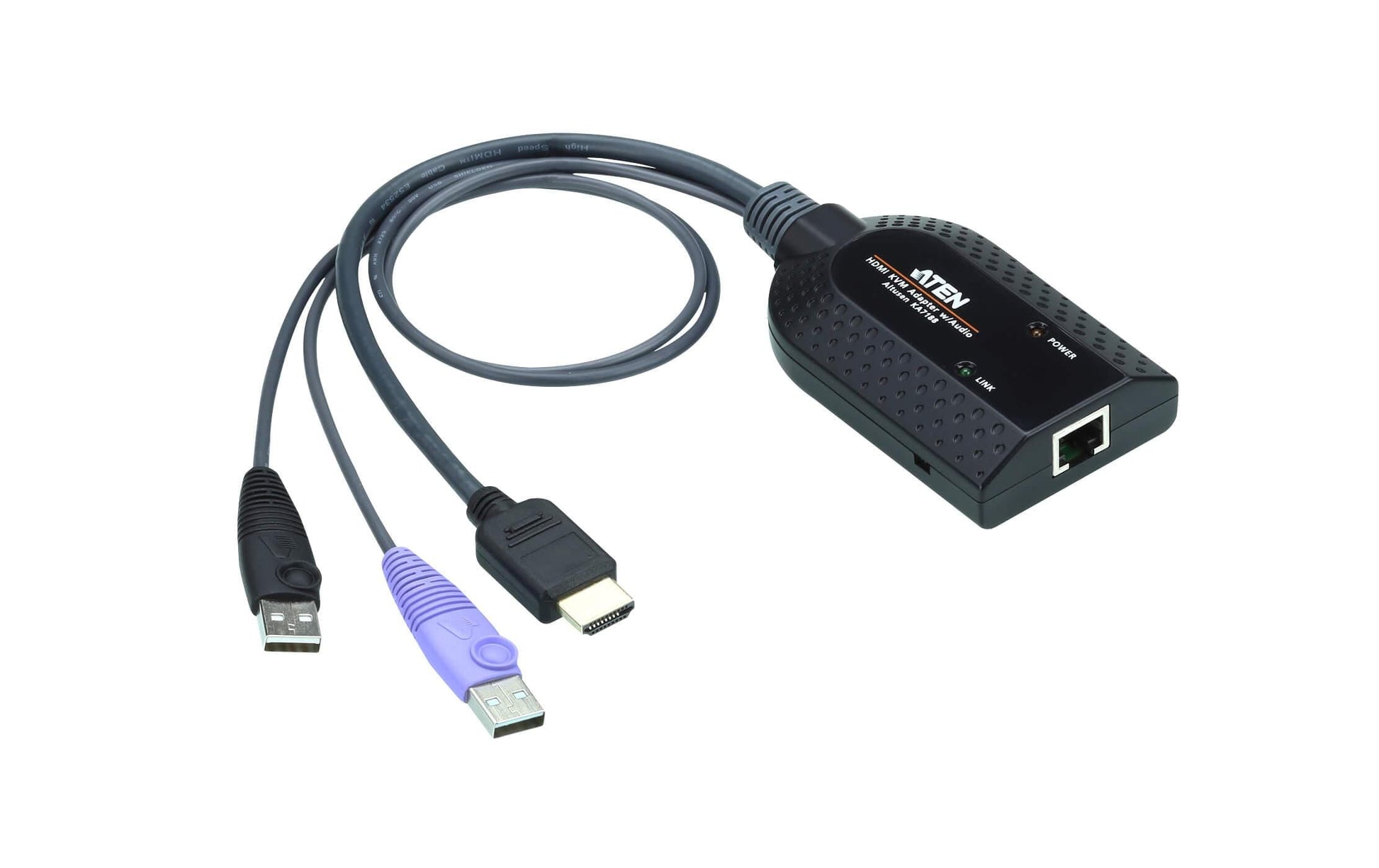 ATEN KVM-Adapterkabel – KA7188-AX, Kunststoff, Schwarz