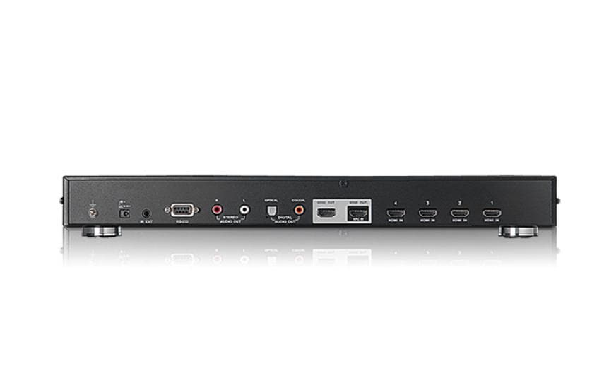 ATEN VS482-AT-G – HDMI-Switch – 4 Eingänge, 2 Ausgänge, Full HD – Schwarz, Metall
