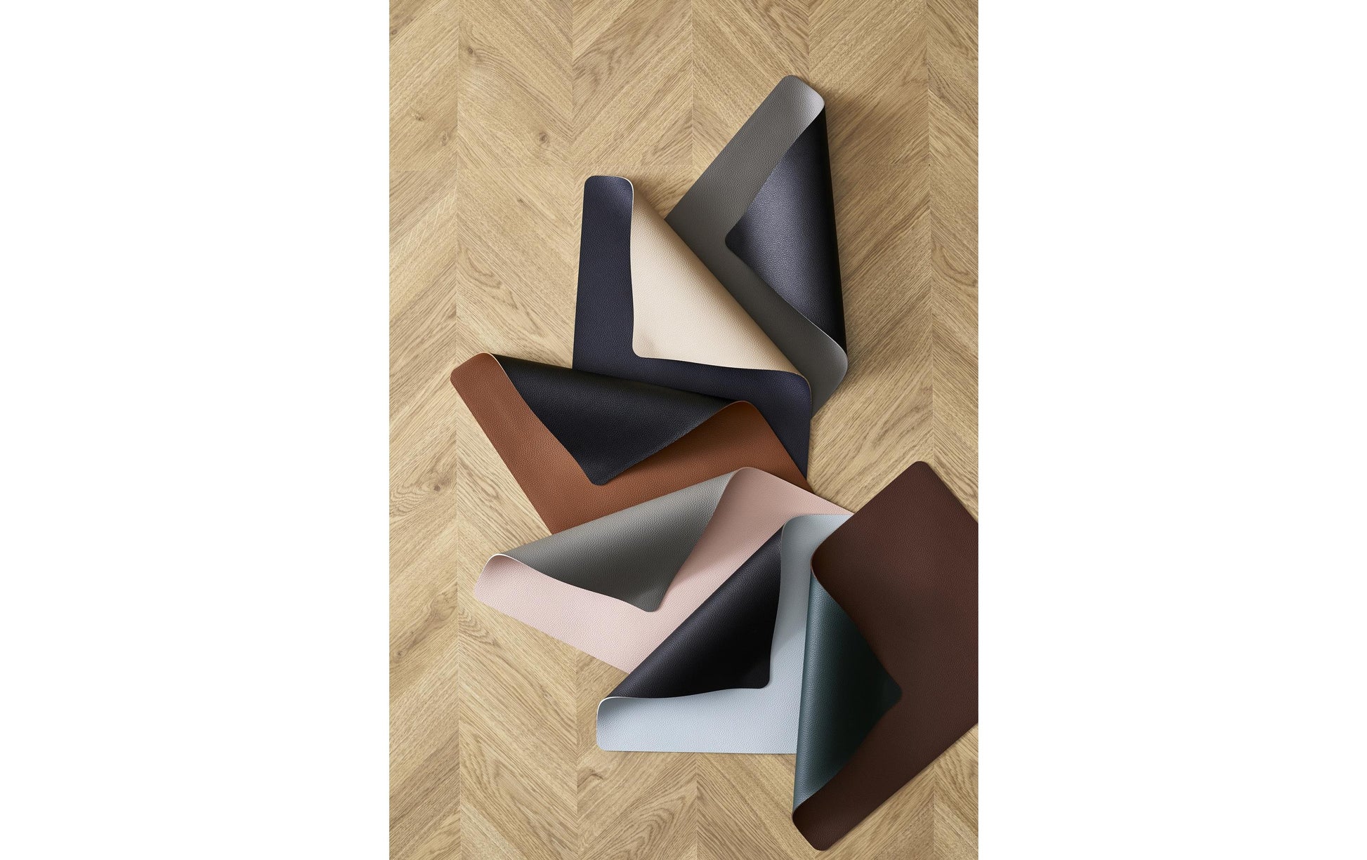 BITZ Tischset – PVC, schwarz, 46 × 33 cm – 4er-Set