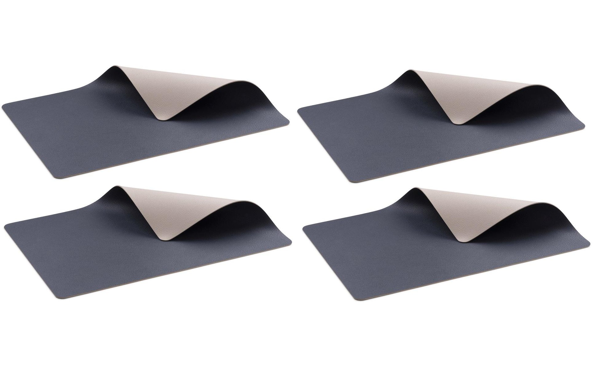 BITZ Tischset – 33×46 cm, 4er-Set, PVC, Sand/Blau