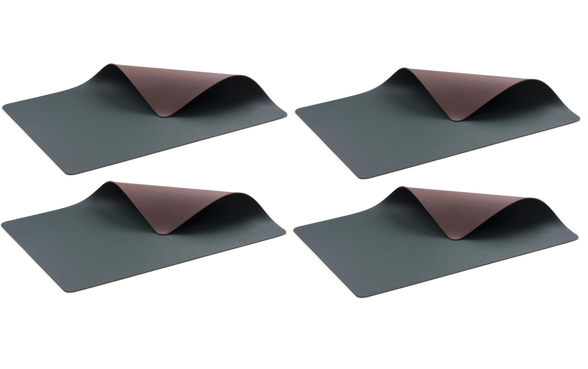 BITZ Tischset – PVC, Braun, 46 × 33 cm – 4er-Set