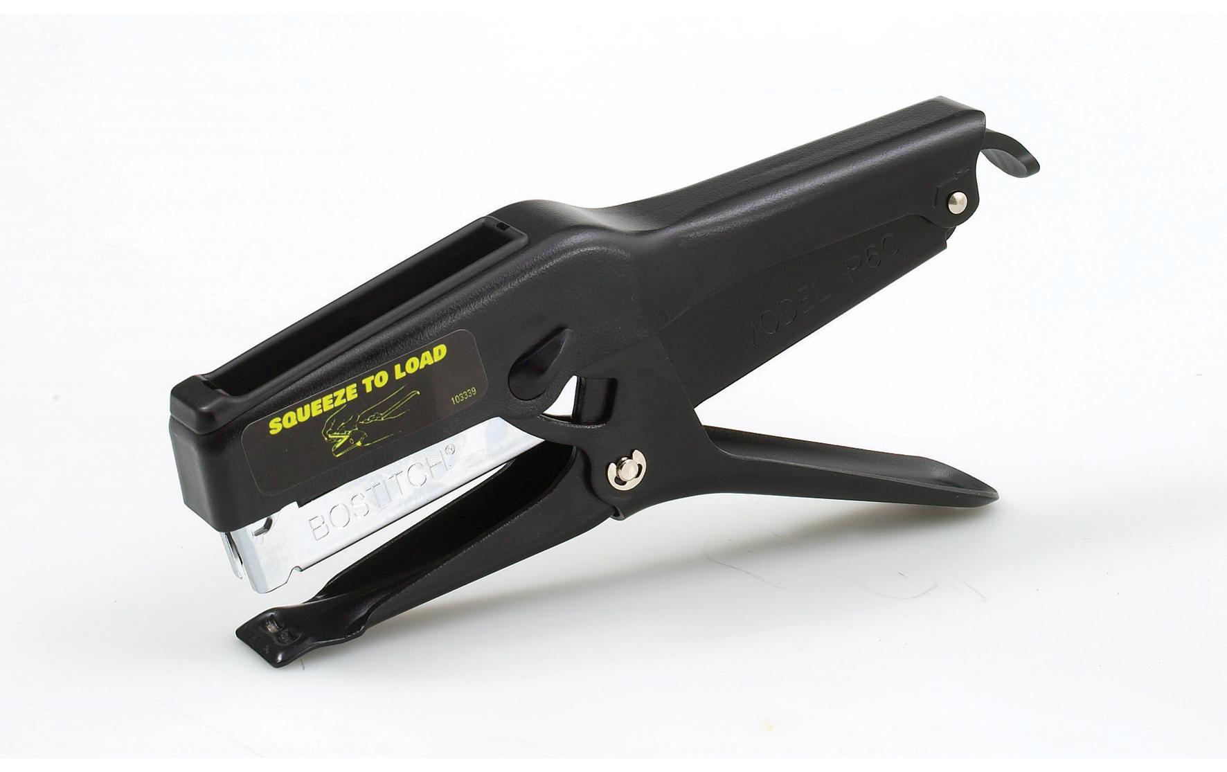 Bostitch P6C-6 – Heftzange, 70 Blatt, Hinterlademechanik, geschlossene Heftung, Einlegetiefe 65 mm, schwarz