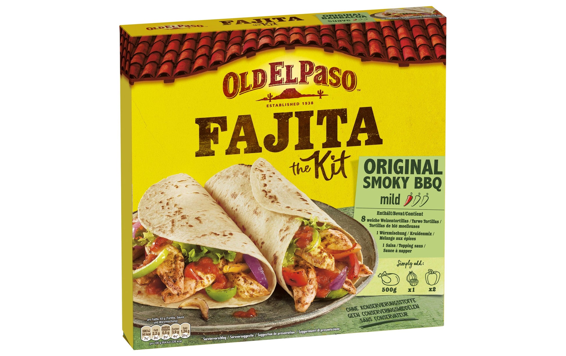 Old El Paso Fajita-Kit Original, laktosefrei – 500 g
