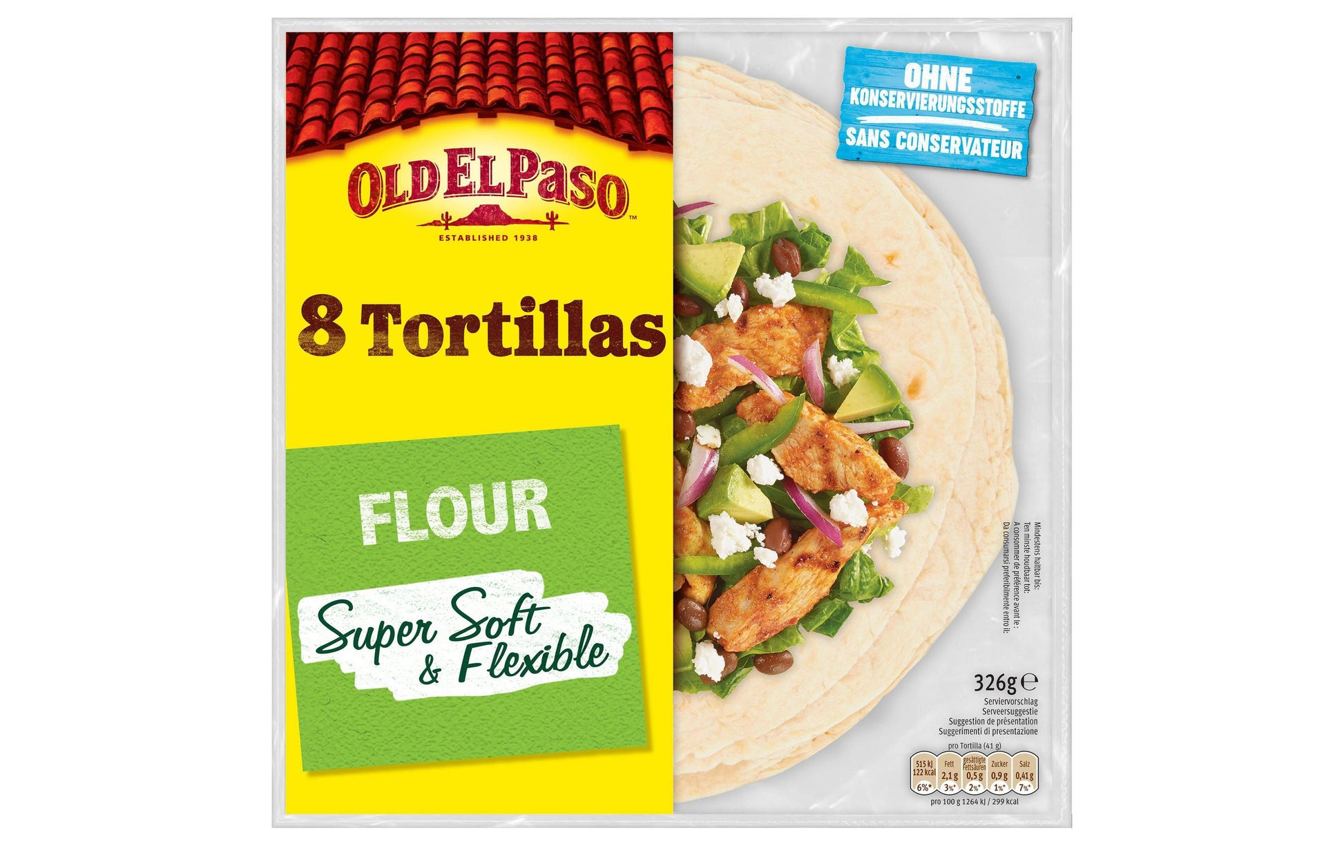 Old El Paso Weizentortillas – 326 g