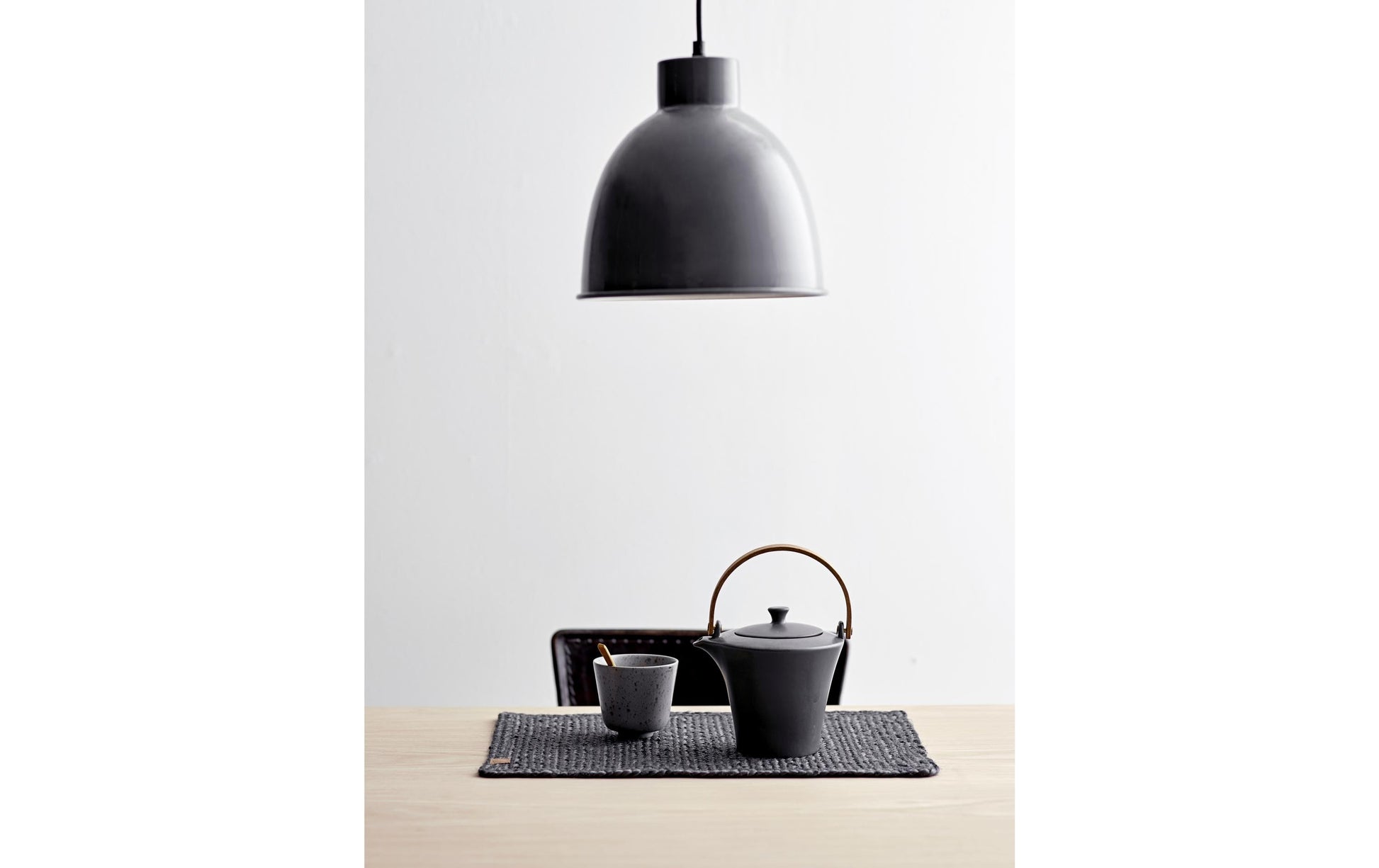 Södahl Tischset – 33×48 cm, Baumwolle, Schwarz, Its all Nature Ash