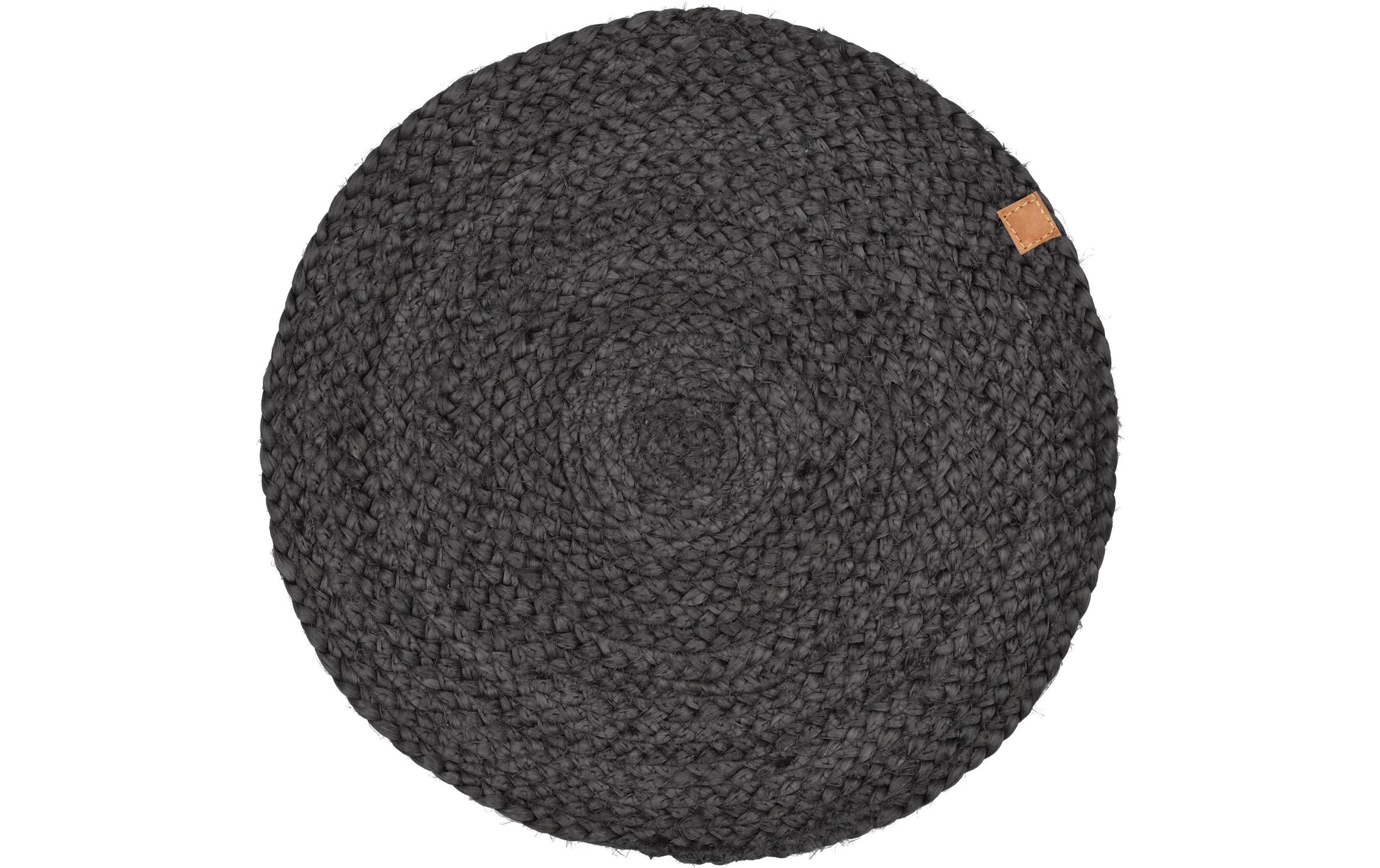 Södahl Tischset – rund, Jute, schwarz, Ø35 cm
