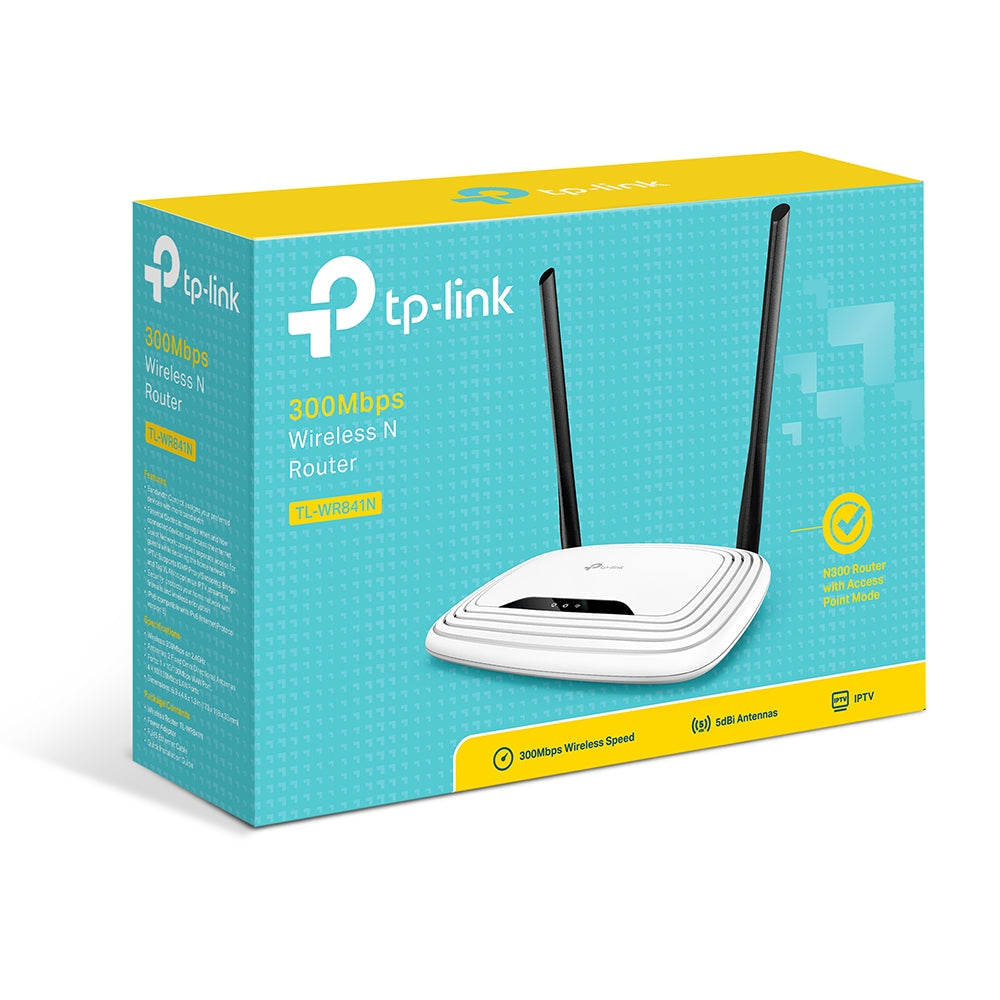 TP-Link – Wi-Fi 4 Router, 2,4 GHz, 300 Mbit/s, 4× Fast Ethernet, Weiss
