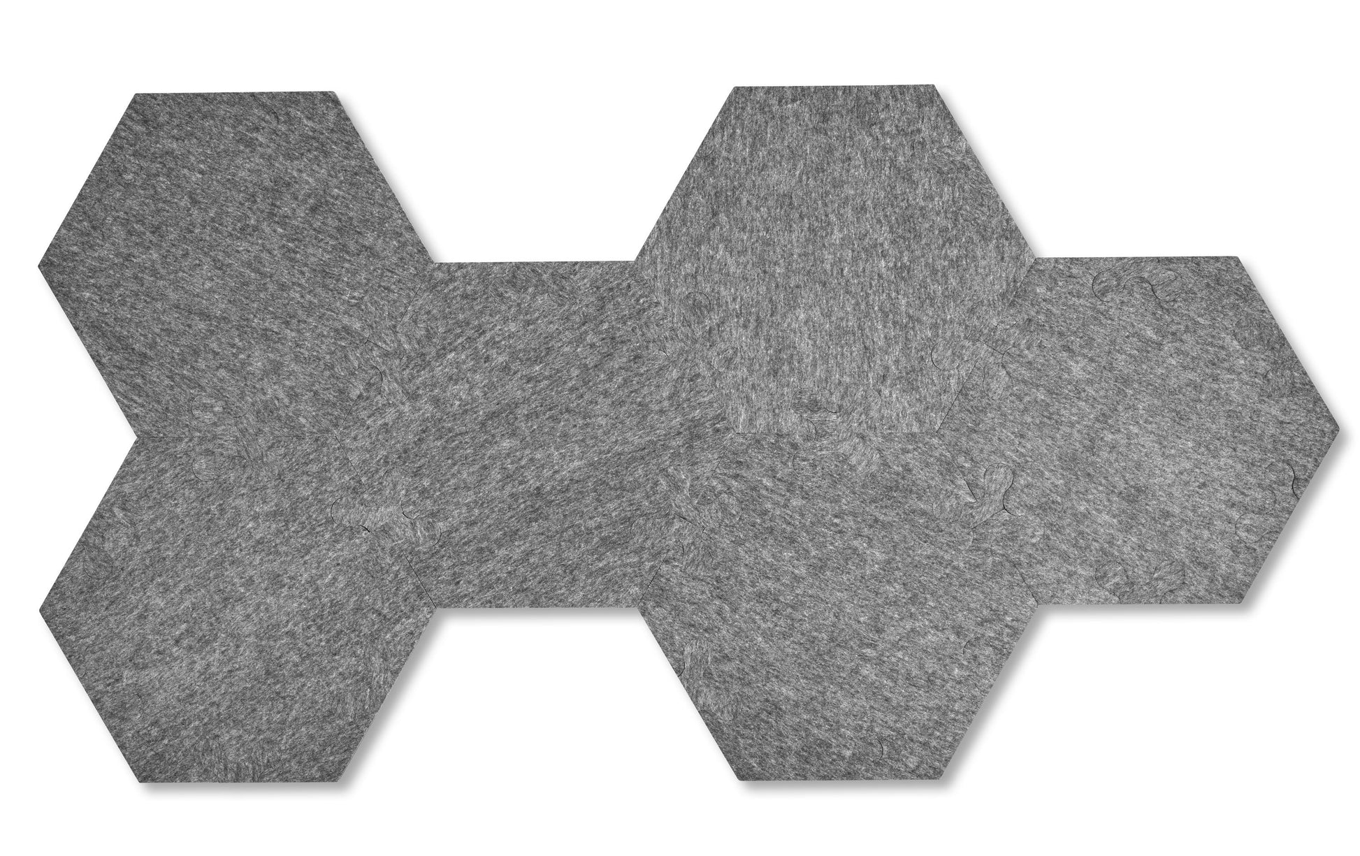Plotony Akustikplatten Hexagon – 6 Platten – 44 × 50,5 × 1,7 cm – Polyester, Grau – Klasse D
