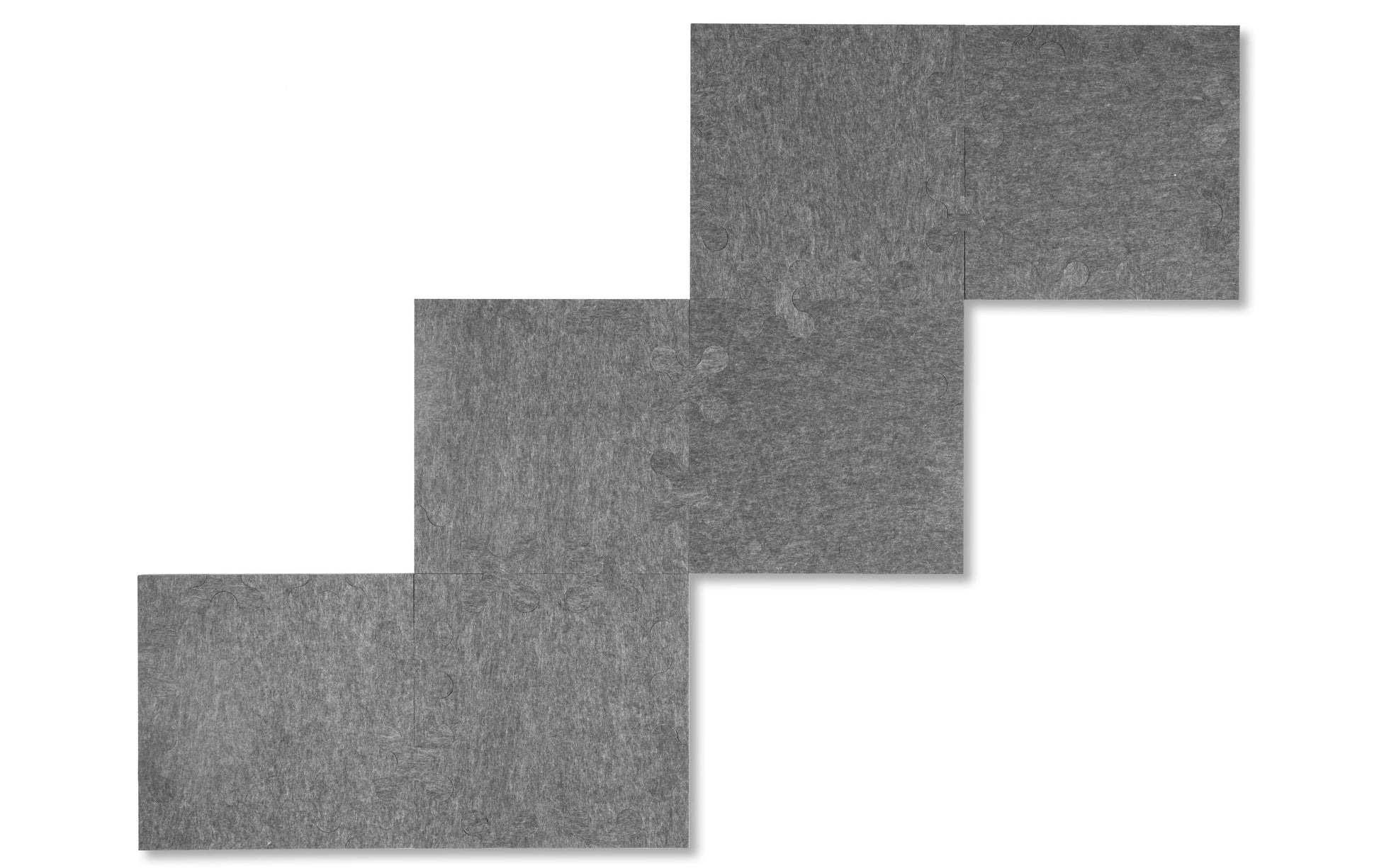 Plotony Quadro Akustikplatten – 6 Platten – 40 × 40 × 1,7 cm – Polyester, grau – Klasse D