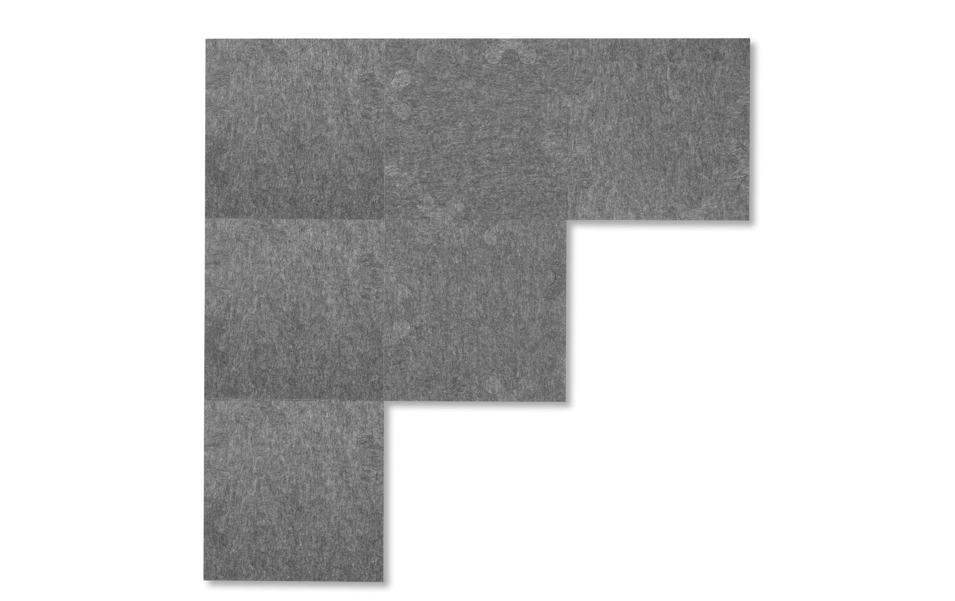 Plotony Quadro Akustikplatten – 6 Platten – 40 × 40 × 1,7 cm – Polyester, grau – Klasse D